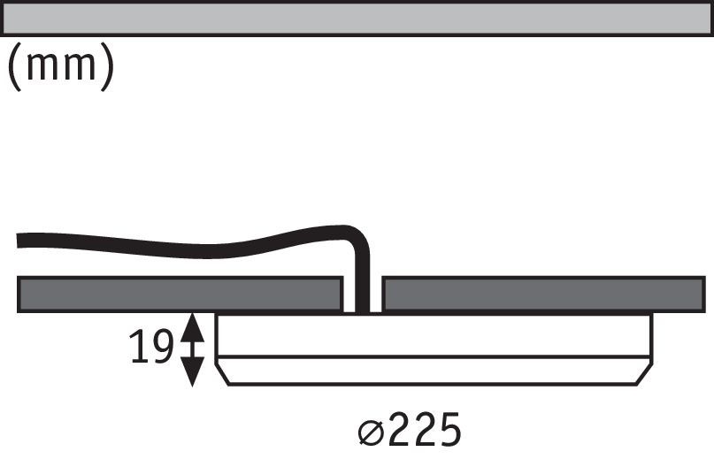 Paulmann LED Einbauleuchte »Cover-it«, 1 Stück, LED fest integriert, Ø 22,5 cm