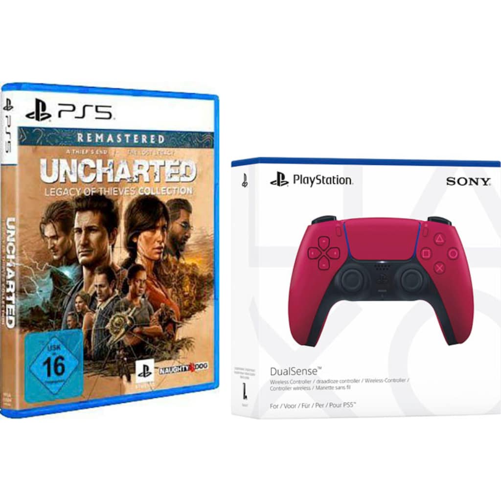 PlayStation 5 PlayStation-Controller »Dualsense red + Uncharted«