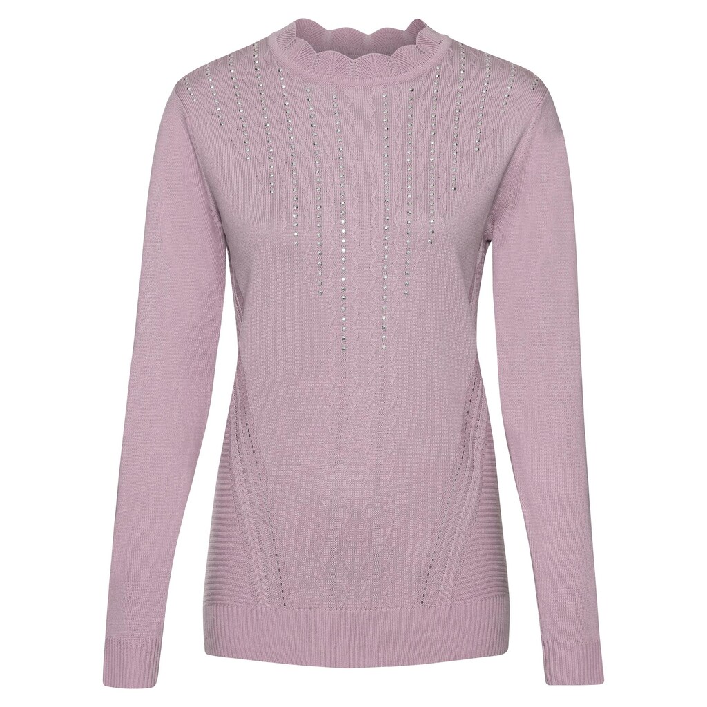 Damenmode Pullover Classic Strickpullover »Pullover« flieder Damenmode Pullover Classic Strickpullover »Pullover« flieder