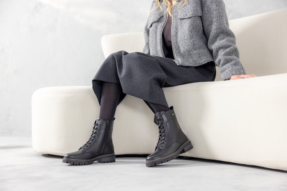Remonte  Schnürstiefelette mit Innenreißverschluss, TEX-Membrane