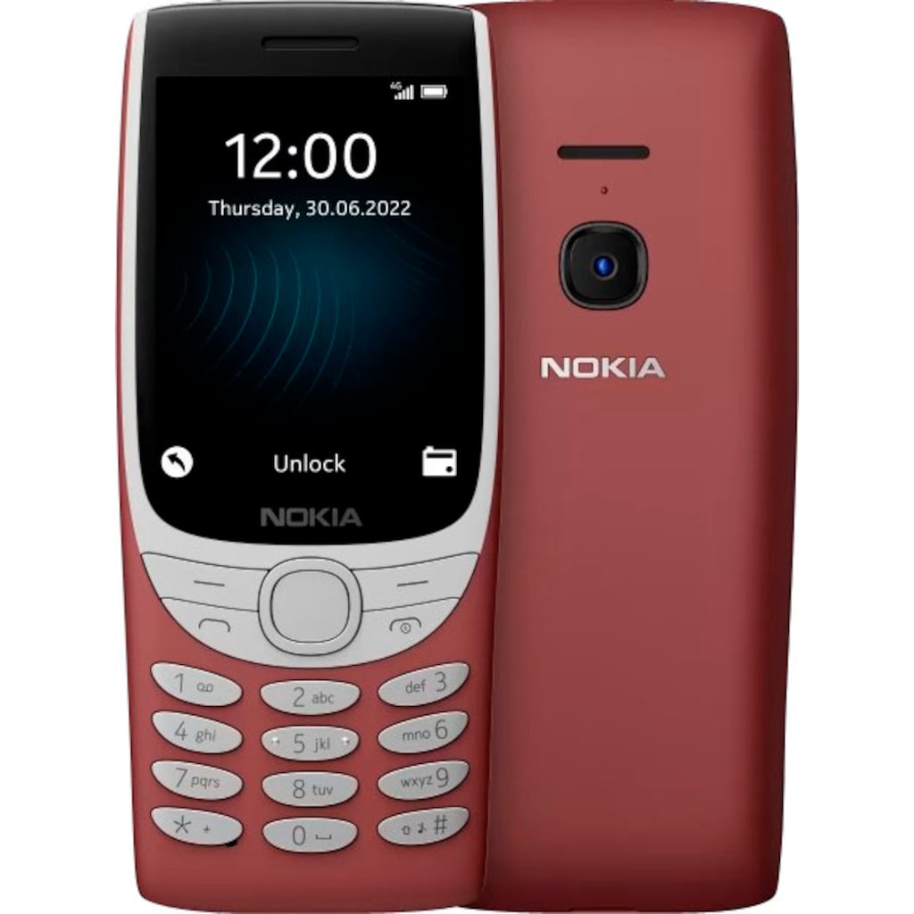 Nokia Handy »8210 4G«, rot, 7,11 cm/2,8 Zoll, 0,12 GB Speicherplatz, 0,3 MP Kamera