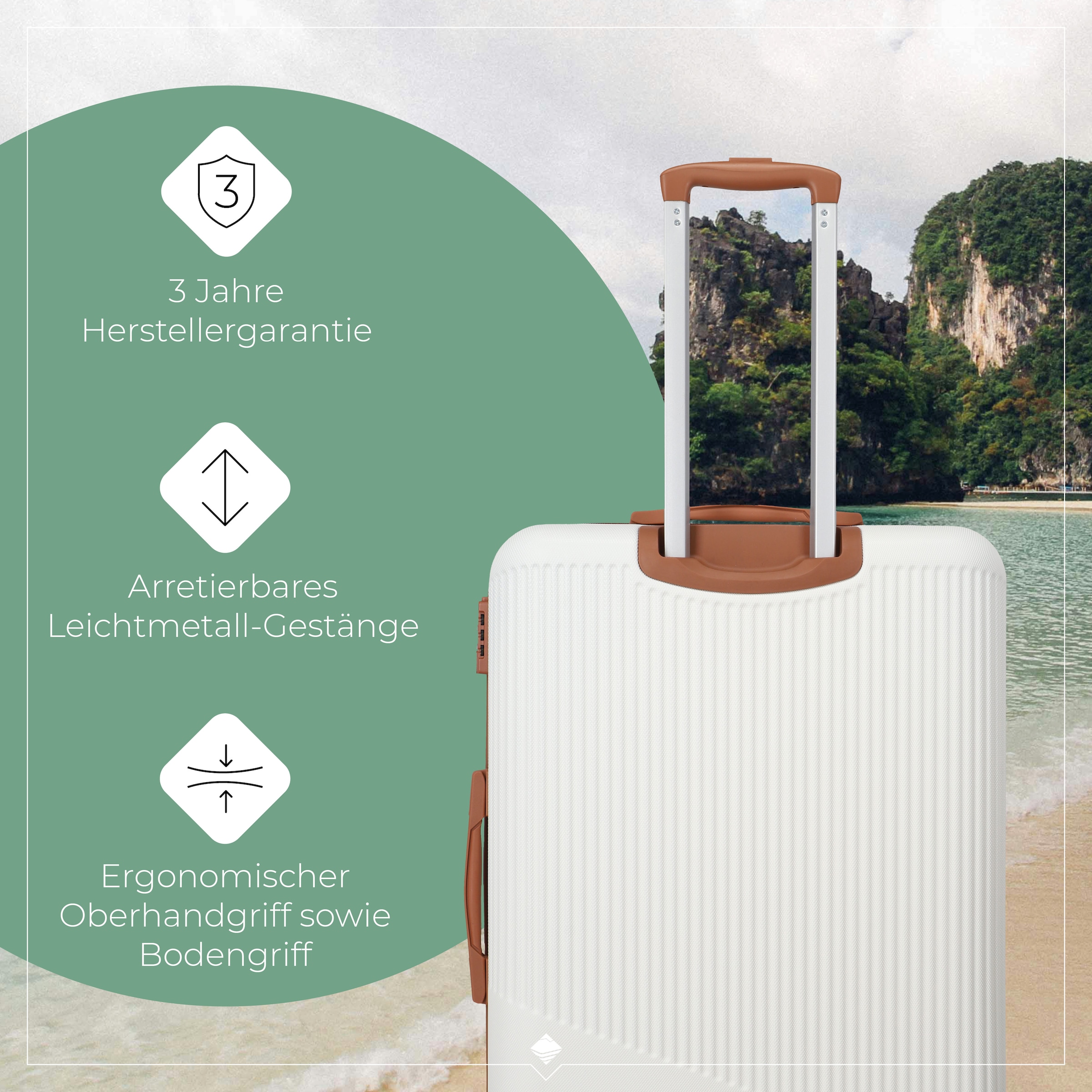 travelite Hartschalen-Trolley »BALI, in verschiedenen Größen und Farben«, 4 Rollen, Hartschallenkoffer Reisegepäck Reisekoffer TSA Schloss