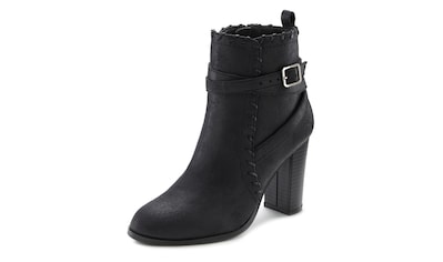 High-Heel-Stiefelette, im Vintage-Look mit bequemen Blockabsatz, Ankle Boot, Stiefel