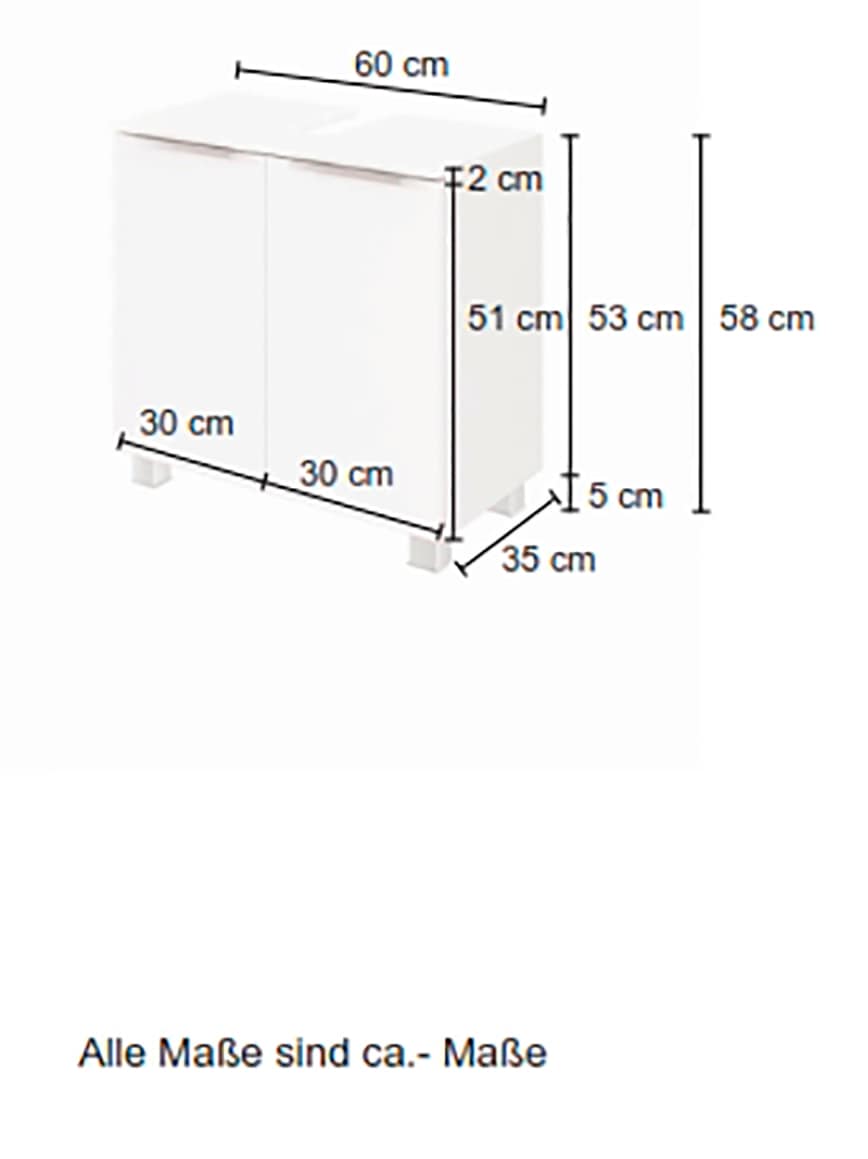 HELD MÖBEL Waschbeckenunterschrank »Matera«, Breite kaufen mit BAUR | hochwertigen cm, matten MDF-Fronten 60