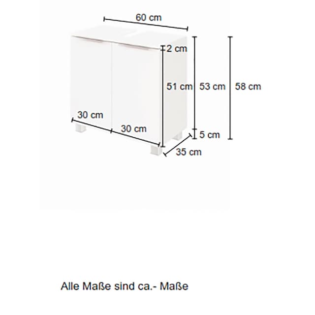 HELD MÖBEL Waschbeckenunterschrank »Matera«, Breite 60 cm, mit hochwertigen  matten MDF-Fronten kaufen | BAUR