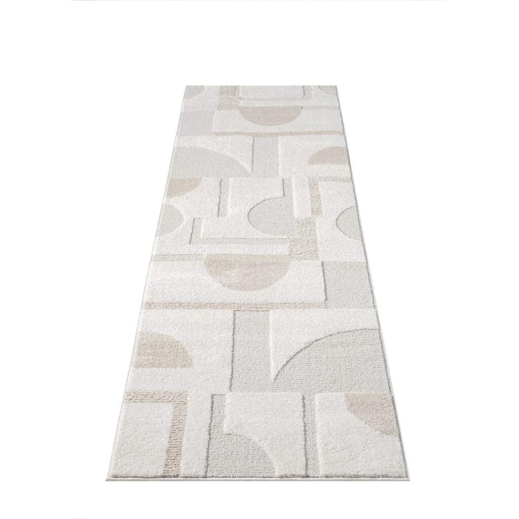 Carpet City Teppich "LOUNGE 9992" rechteckig 15 mm Höhe Kurzflor-Teppich Mo günstig online kaufen