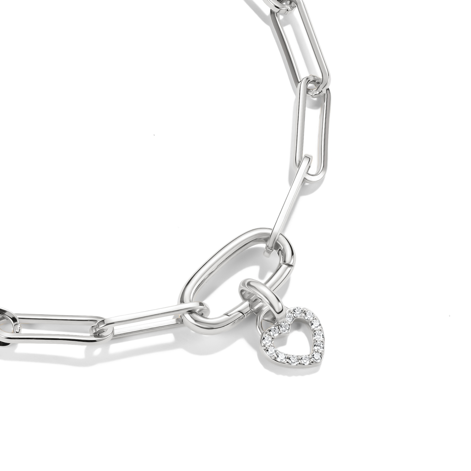 THOMAS SABO Charm-Einhänger »Charm-Anhänger Herz - Connect« mit Zirkonia (synth.)