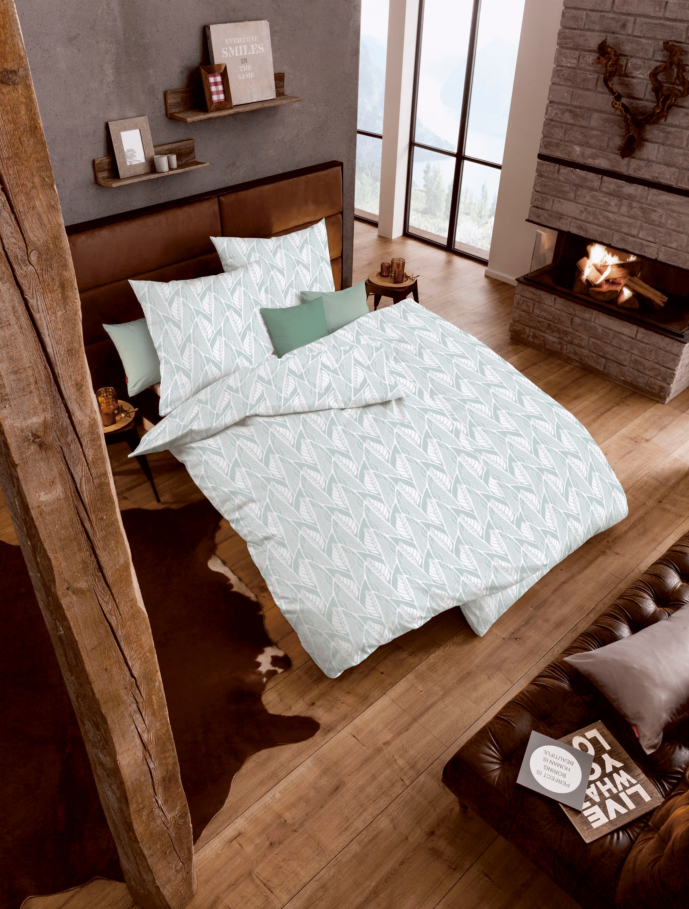 fleuresse Bettwäsche "Lech 4391" 3 Stk. tlg. Jacquard Flanell, Baumwolle, i günstig online kaufen