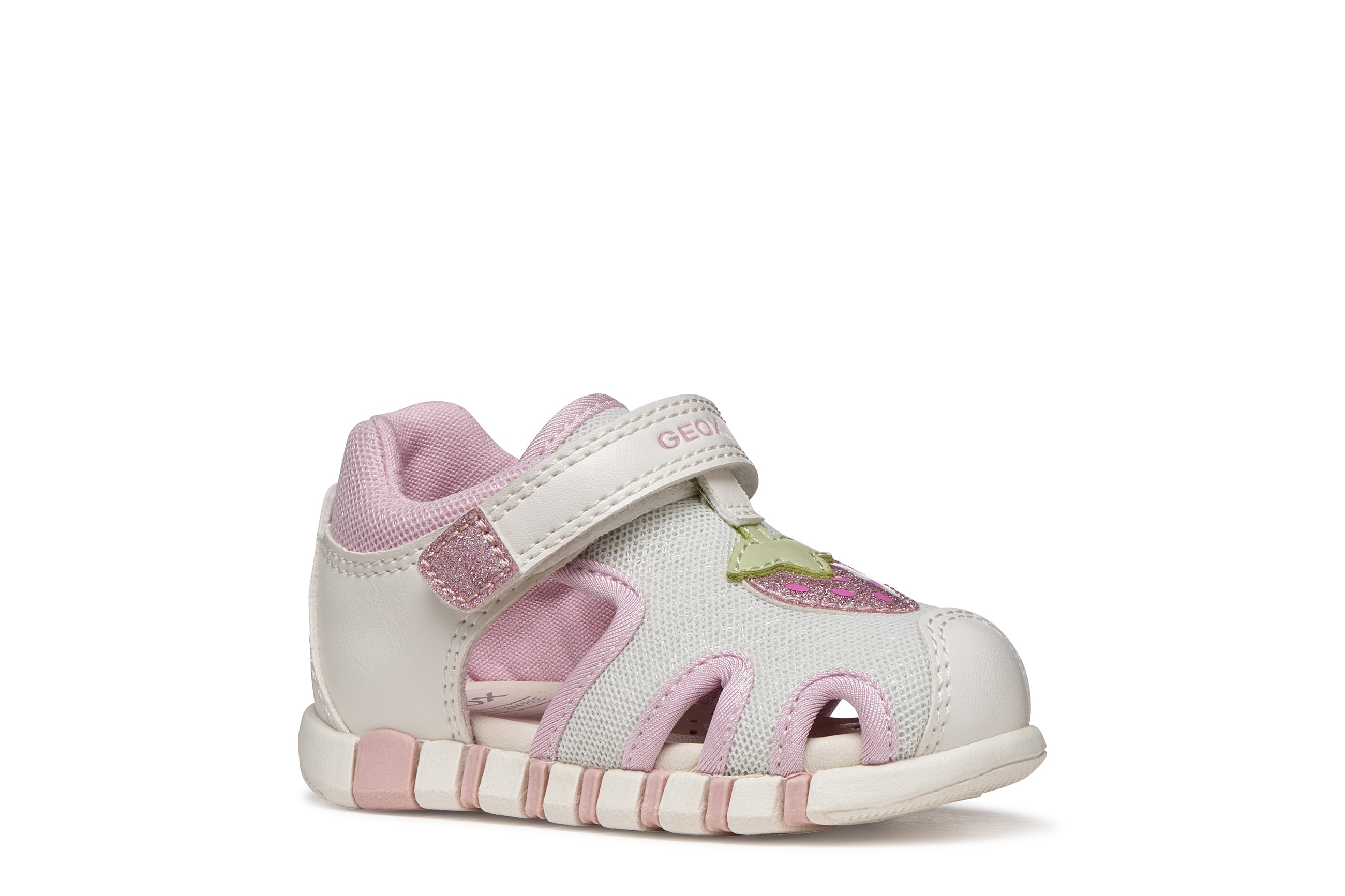 Geox Lauflernschuh "B SANDAL IUPIDOO GIR" Babyschuh mit süßem Aufnäher, Größenschablone zum Download
