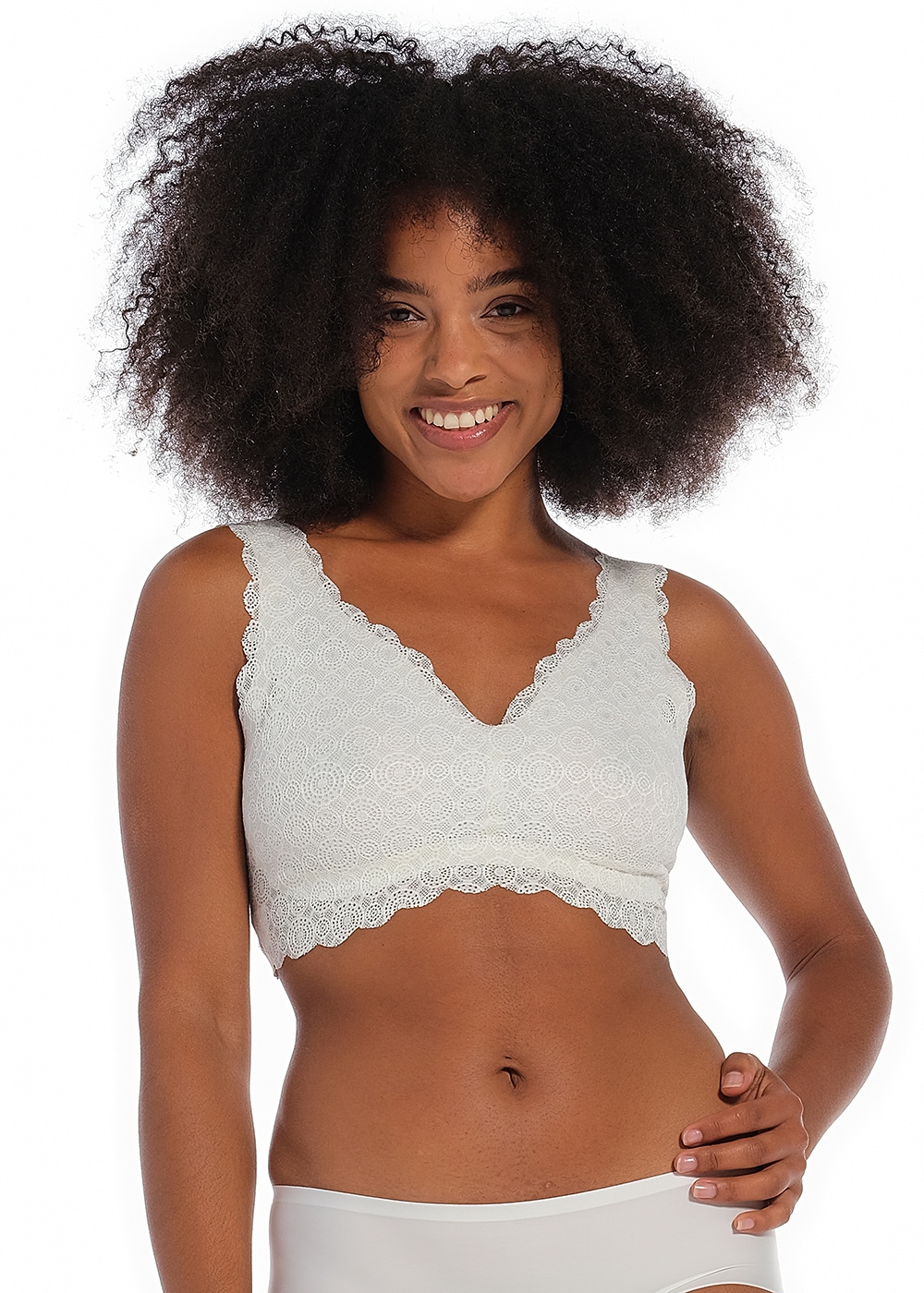 Damen Bustier, MAGIC BODYFASHION, Gr. Msnow weiß, Obermaterial: 70% Polyamid, 30% Elasthan, BHs, Nahtlose Verarbeitung für ein unsichtbares Aussehen