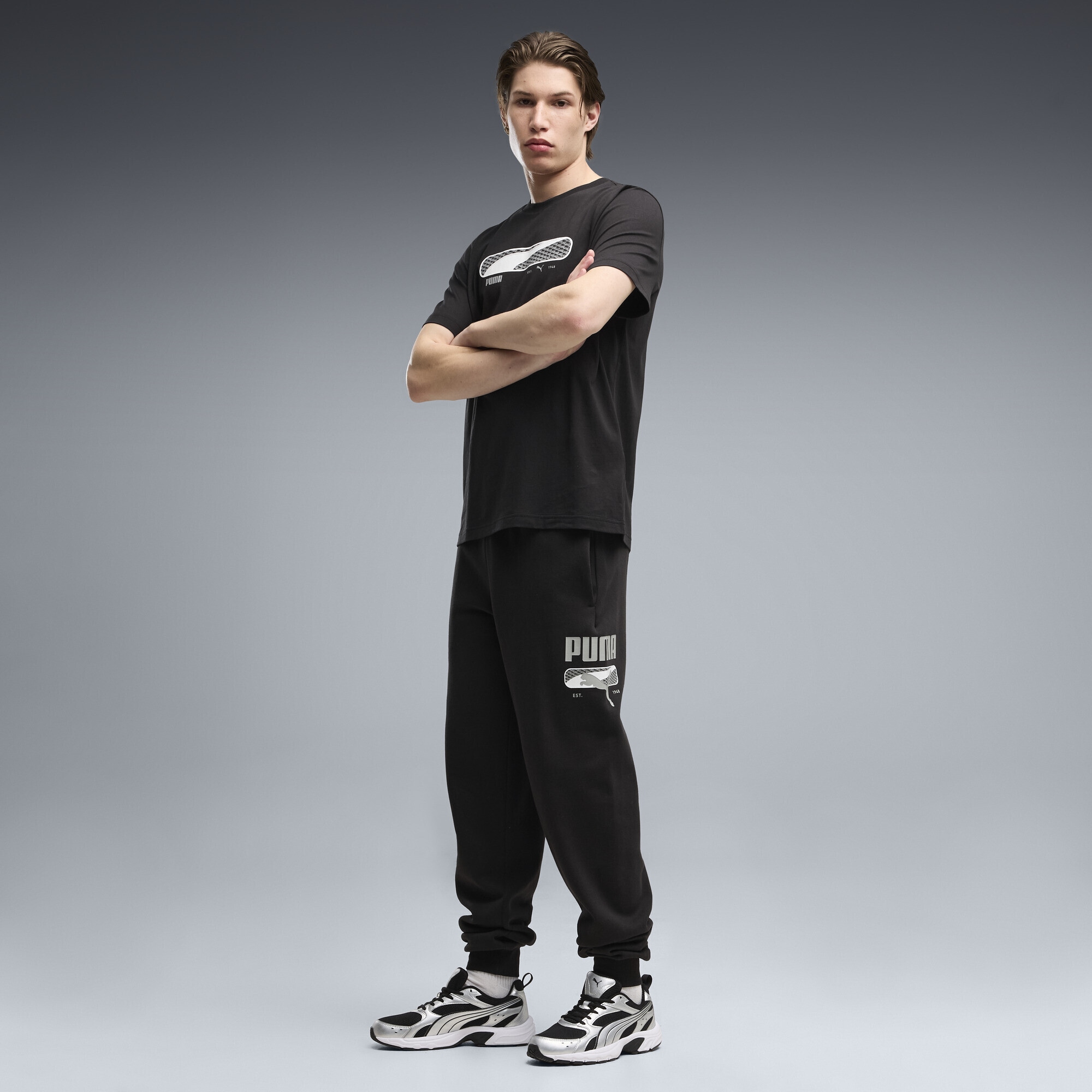 PUMA Sporthose »PUMA Sport Logo Play Fleece Sweathose Herren«