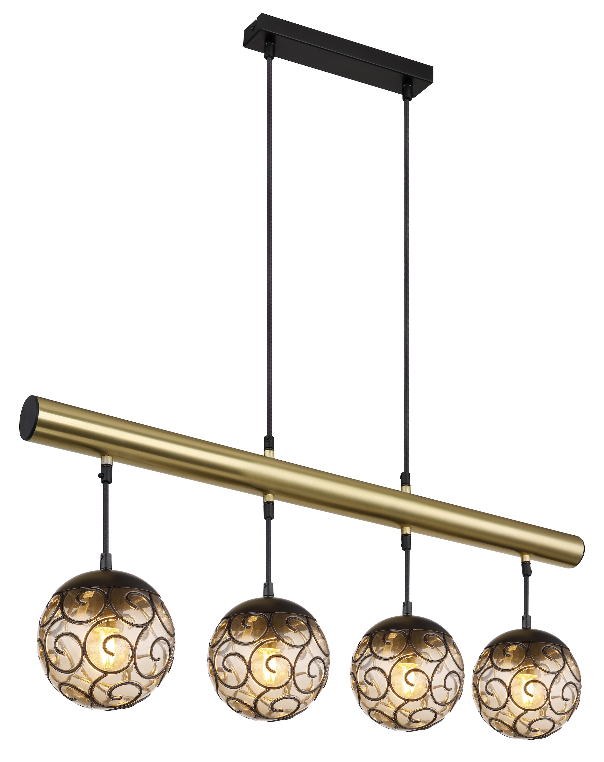 GLOBO LIGHTING Hängeleuchte »FITZ«, Leuchtmittel E27 | ohne Leuchtmittel, Hängelampe/Pendelleuchte/Esszimmer/Wohnzimmer/Esstisch