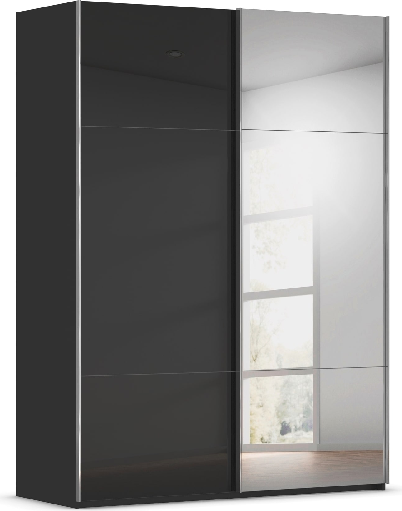 rauch Schwebetürenschrank "Kleiderschrank Schrank Garderobe Schlafzimmerschrank CONTIDO" 3 verschiedene Ausstattungen BASIC/CLASSIC/PREMIUM (inkl. SOFT-CLOSE), aus hochwertigem Material in 6 Breiten 2 Griff-Farben MADE IN GERMANY