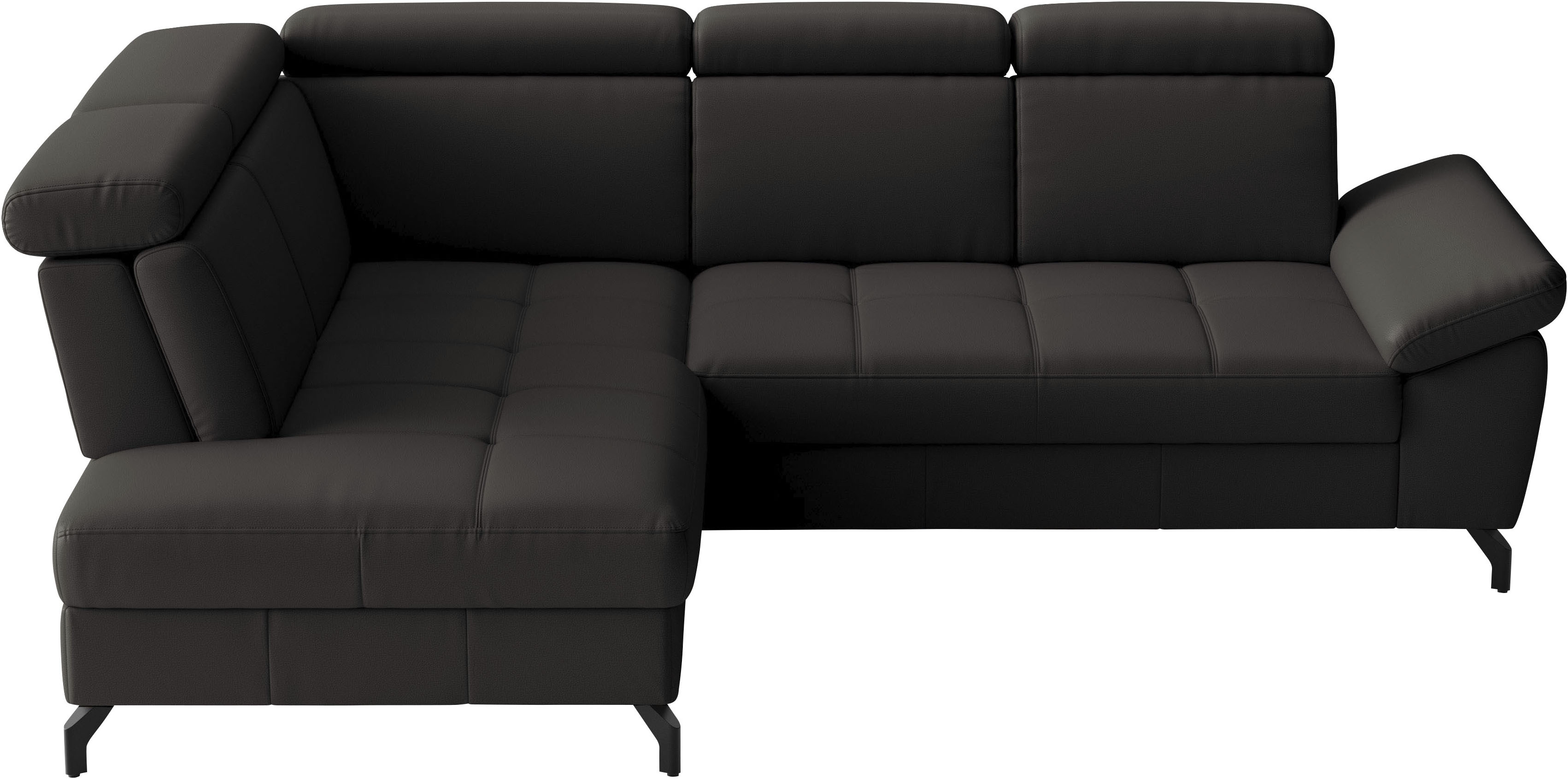 sit&more Ecksofa "Vanity L-Form, B: 254 cm, Leder" Inkl.Sitz-,Kopf-und Armteilverstellung