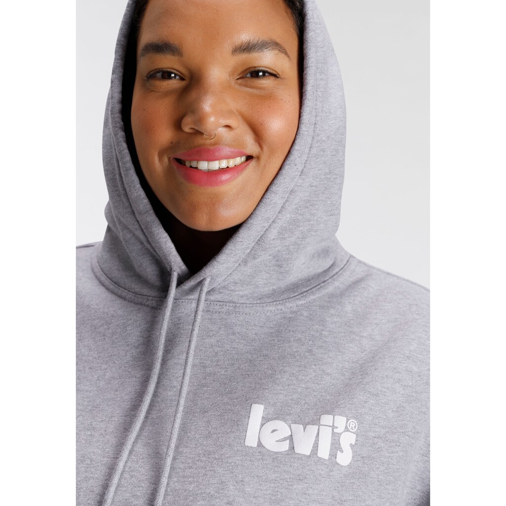Damenmode Shirts & Sweatshirts Levi's® Plus Kapuzensweatshirt »PL RIDER HOODIE«, mit Blumen-Print grey