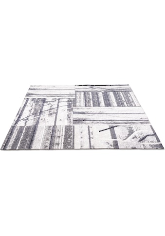 Sansibar Teppich »Keitum 010«, rechteckig, 3 mm Höhe, Flachgewebe, modernes Holz... kaufen