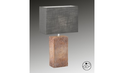 BRITOP LIGHTING Tischleuchte »CADRE«, 1 flammig-flammig, Leuchte aus  Eichenholz, Naturprodukt, hochwertiger Stoffschirm | BAUR