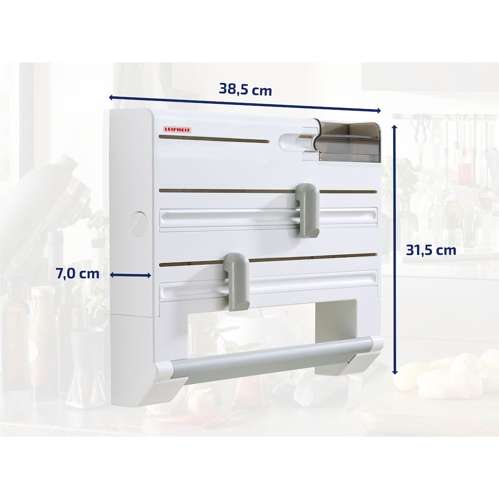 Leifheit Wandrollenhalter »Parat Plus«, inkl. Tesafilm-Spender u. Kleinteile-Box