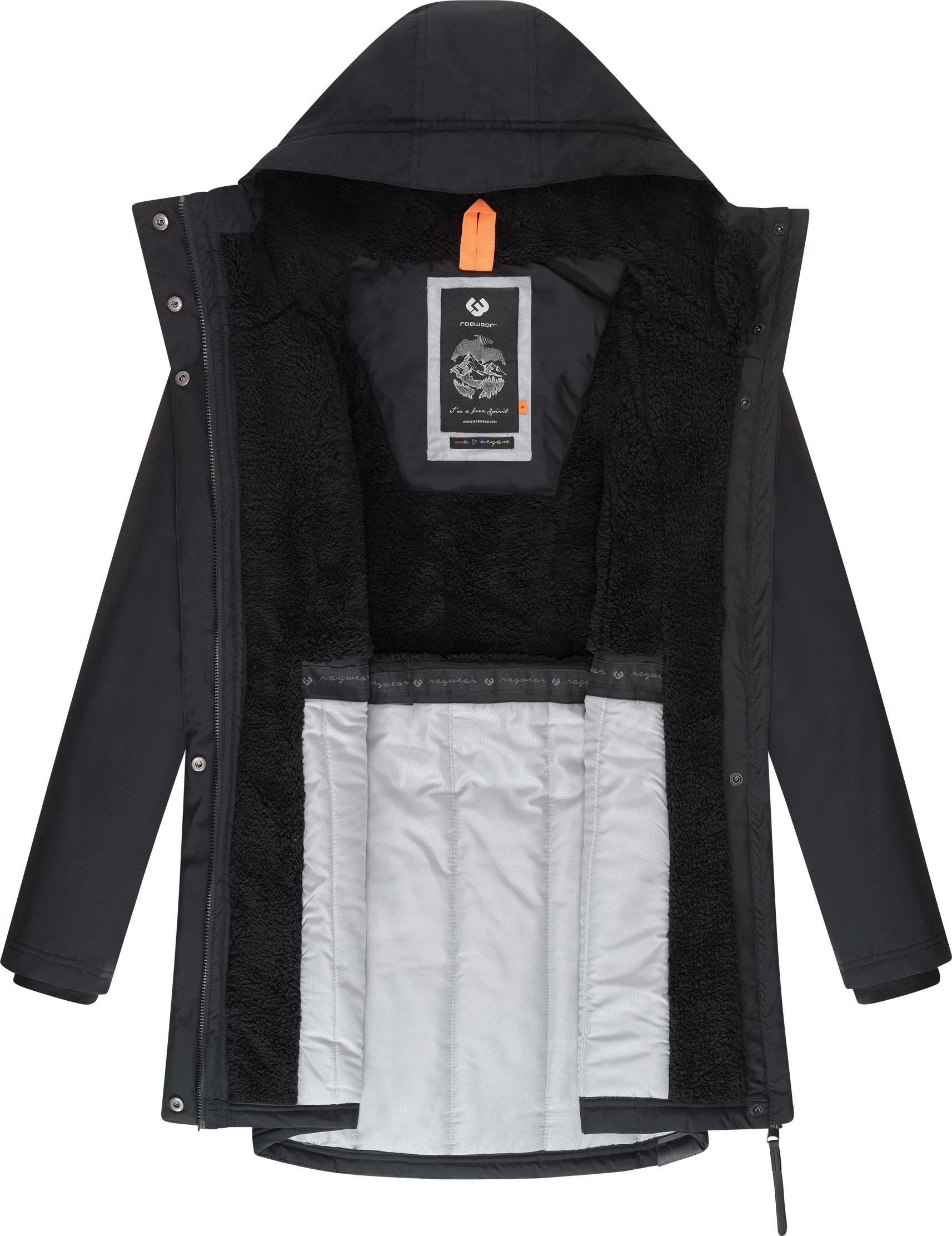 Ragwear Wintermantel »Elsien«, wasserdichter Winterparka mit Teddyfell-Futter