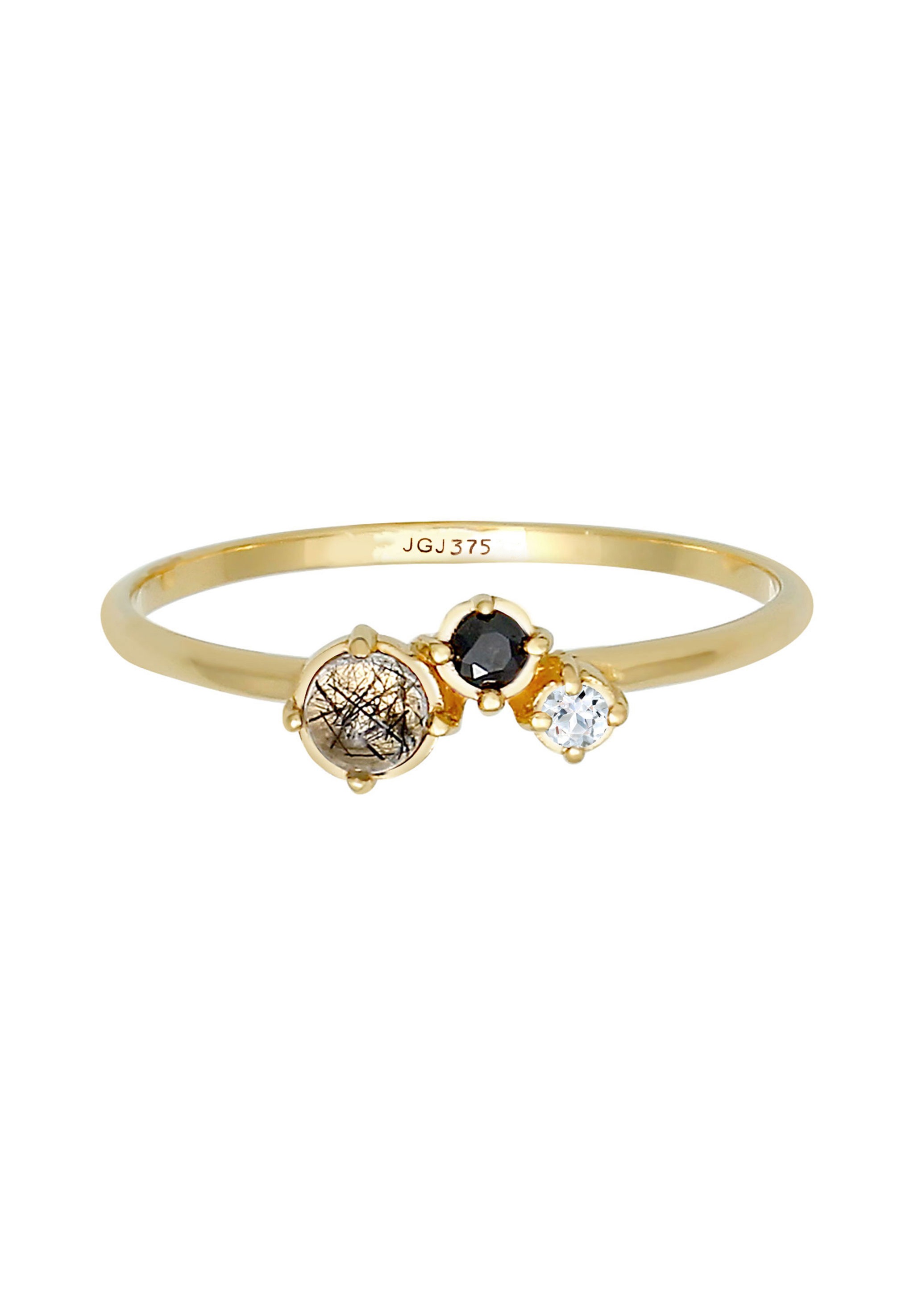 Elli DIAMONDS Diamantring »Diamant (0.03 ct.) Topas Turmalin 375er Gelbgold«
