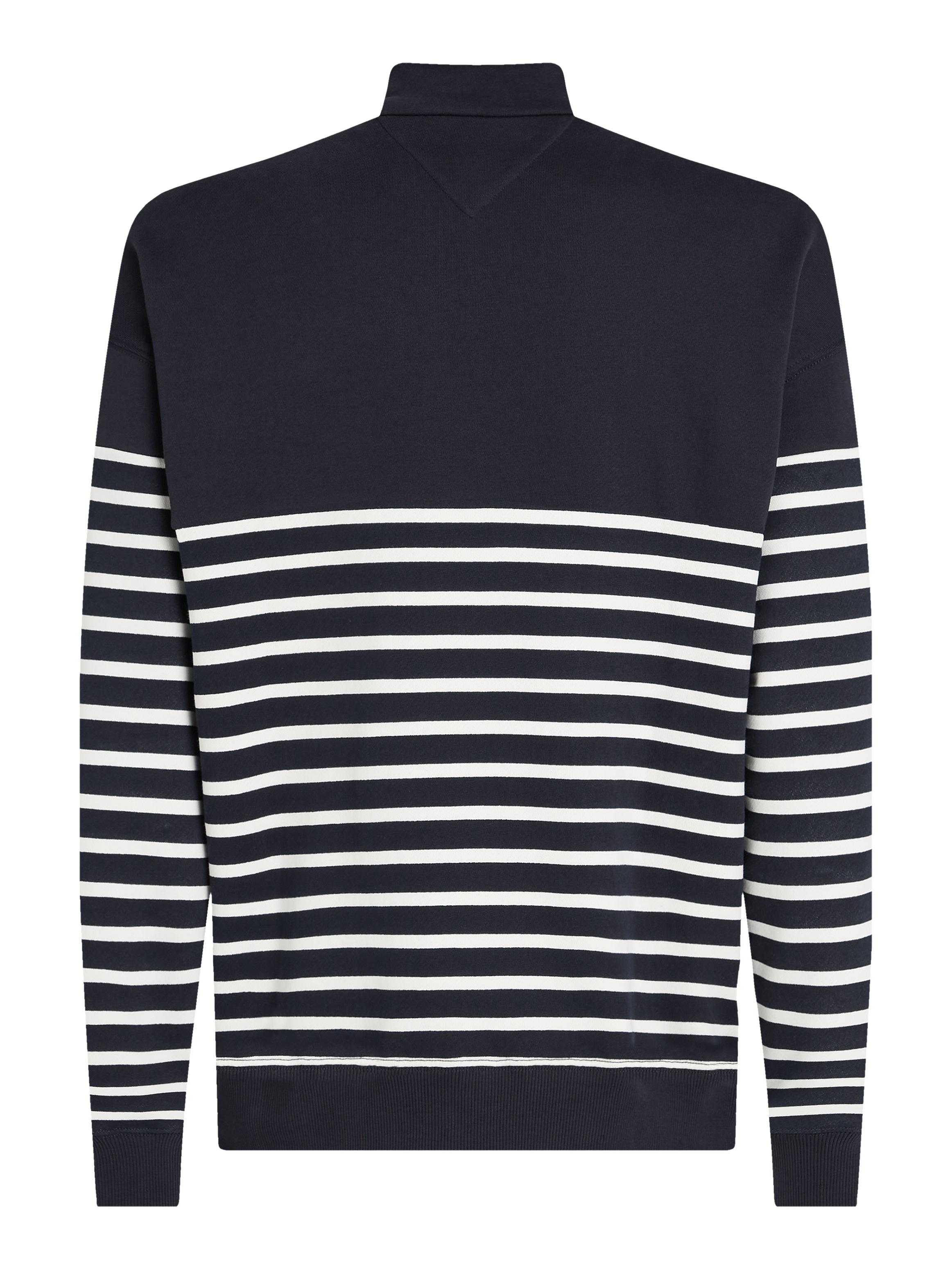 Tommy Hilfiger Sweatshirt »PLACED STRIPE 1/4 ZIP«, Mit Rundhalsausschnitt