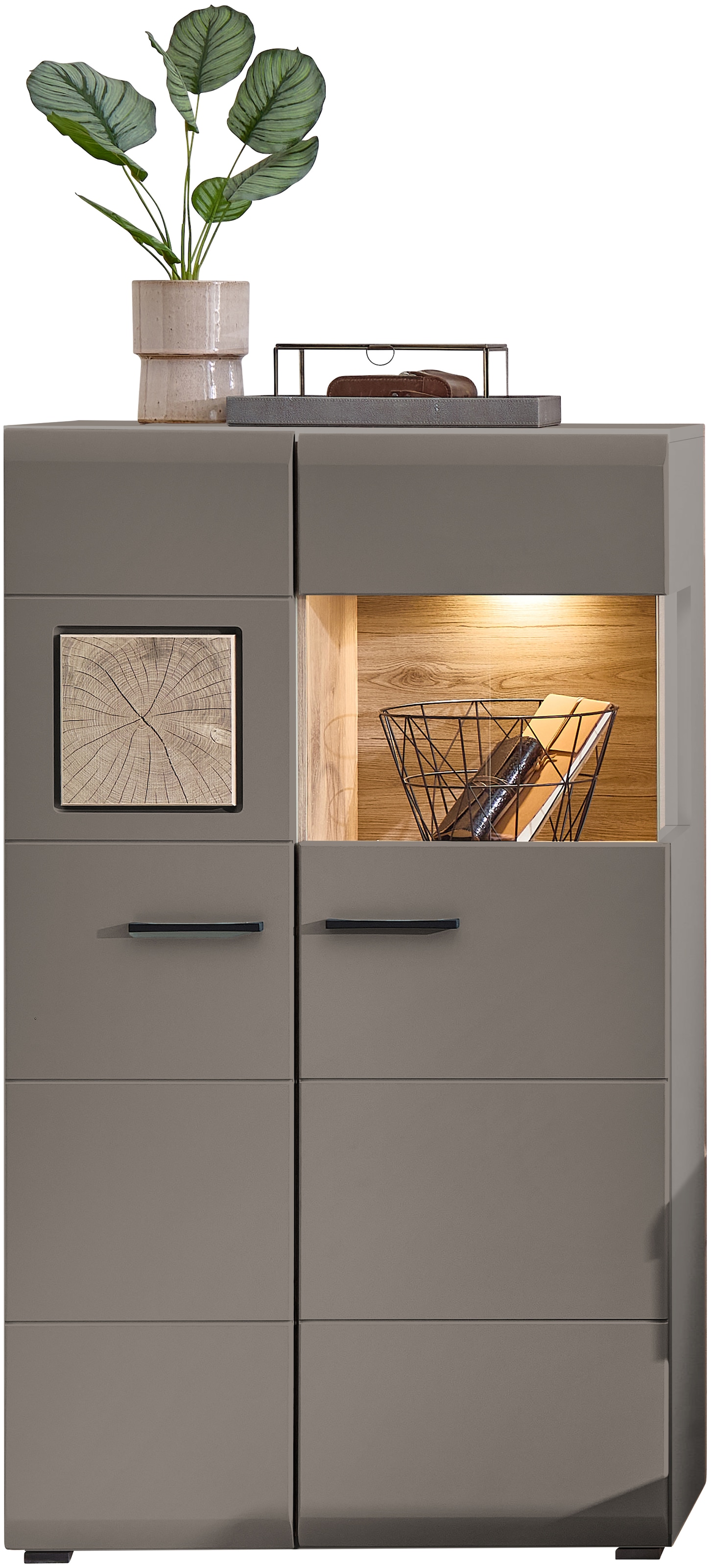 Innostyle Vitrine "FUN PLUS II" 2 Stk. tlg. Glastür, Holztür, 10 Fächer, So günstig online kaufen