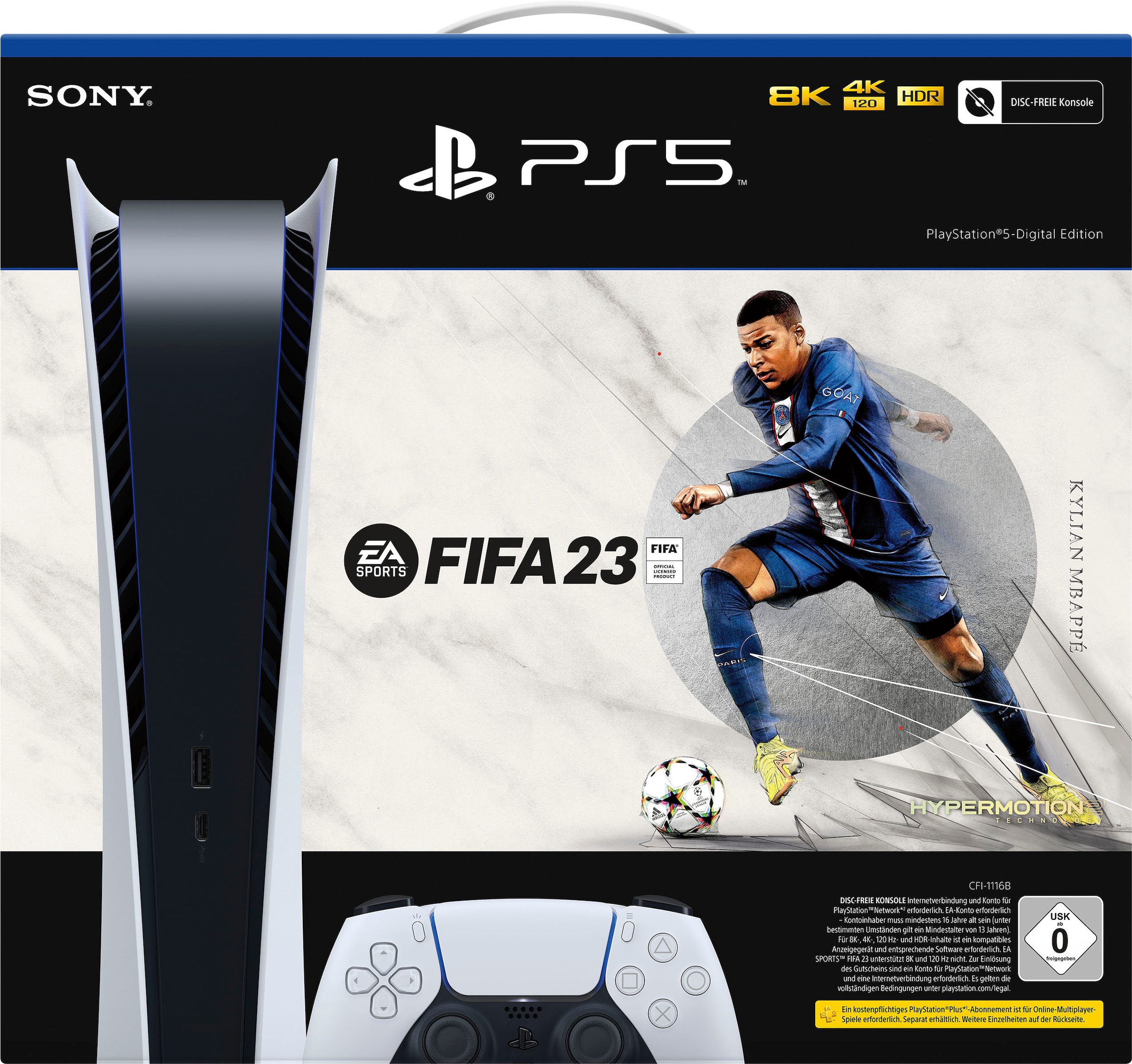 PlayStation 5 Konsolen-Set »-Digital Edition«, inkl. FIFA 23 (Download Code)