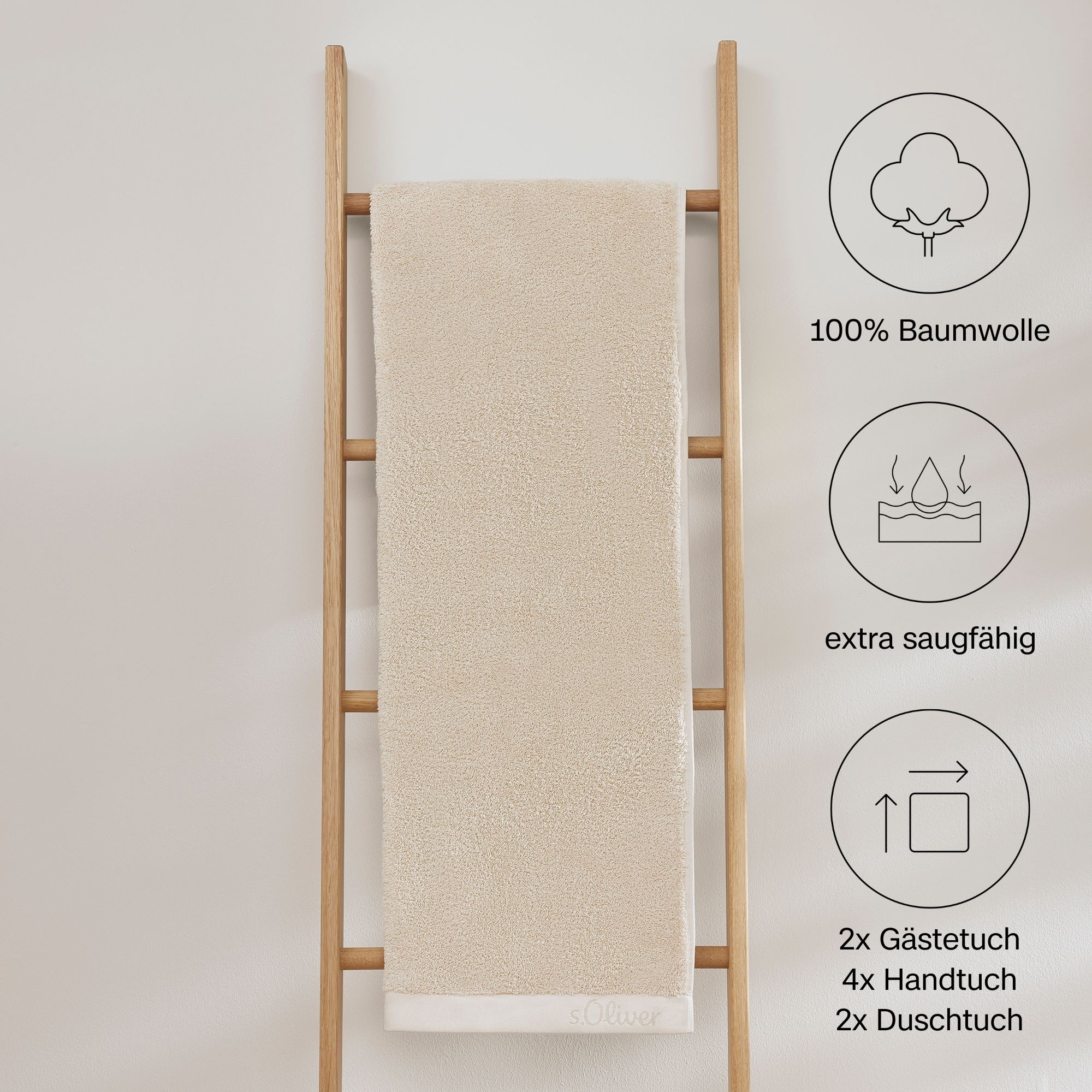 s.Oliver Handtuch Set "s.Oliver, Premium Qualität, 600 gr/m²" Set 8 Stk. Wa günstig online kaufen