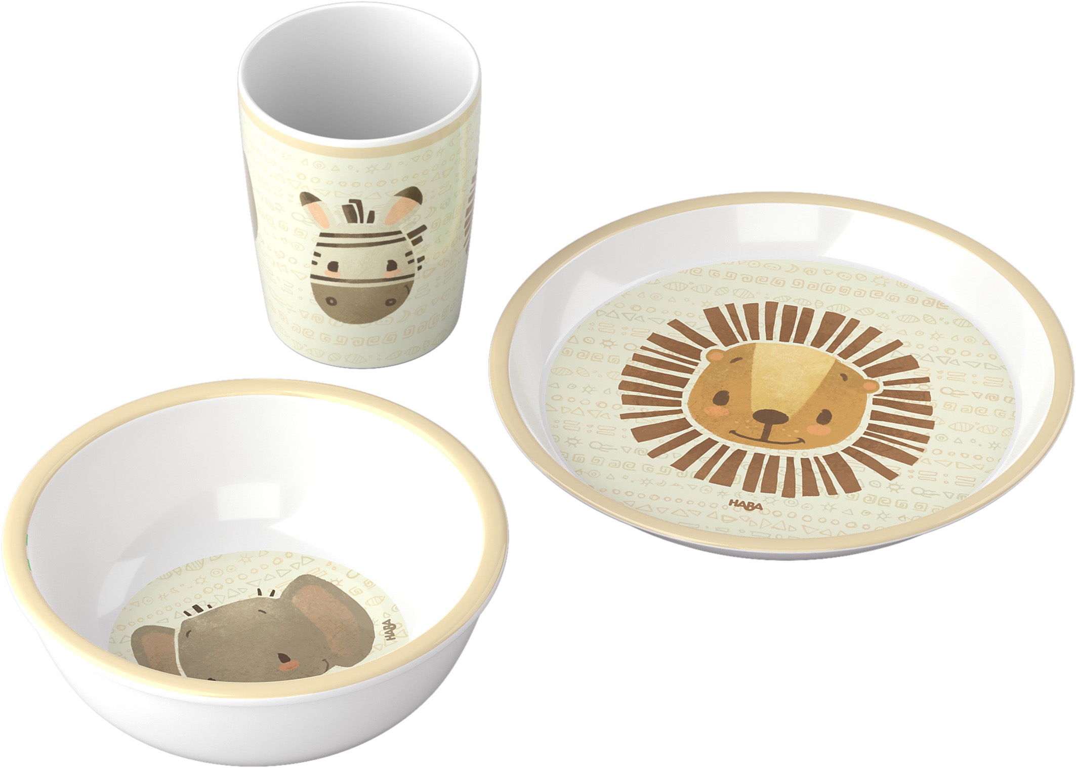 Haba Kindergeschirr-Set »An die Teller, fertig, los!«, (Set, 3 tlg.)