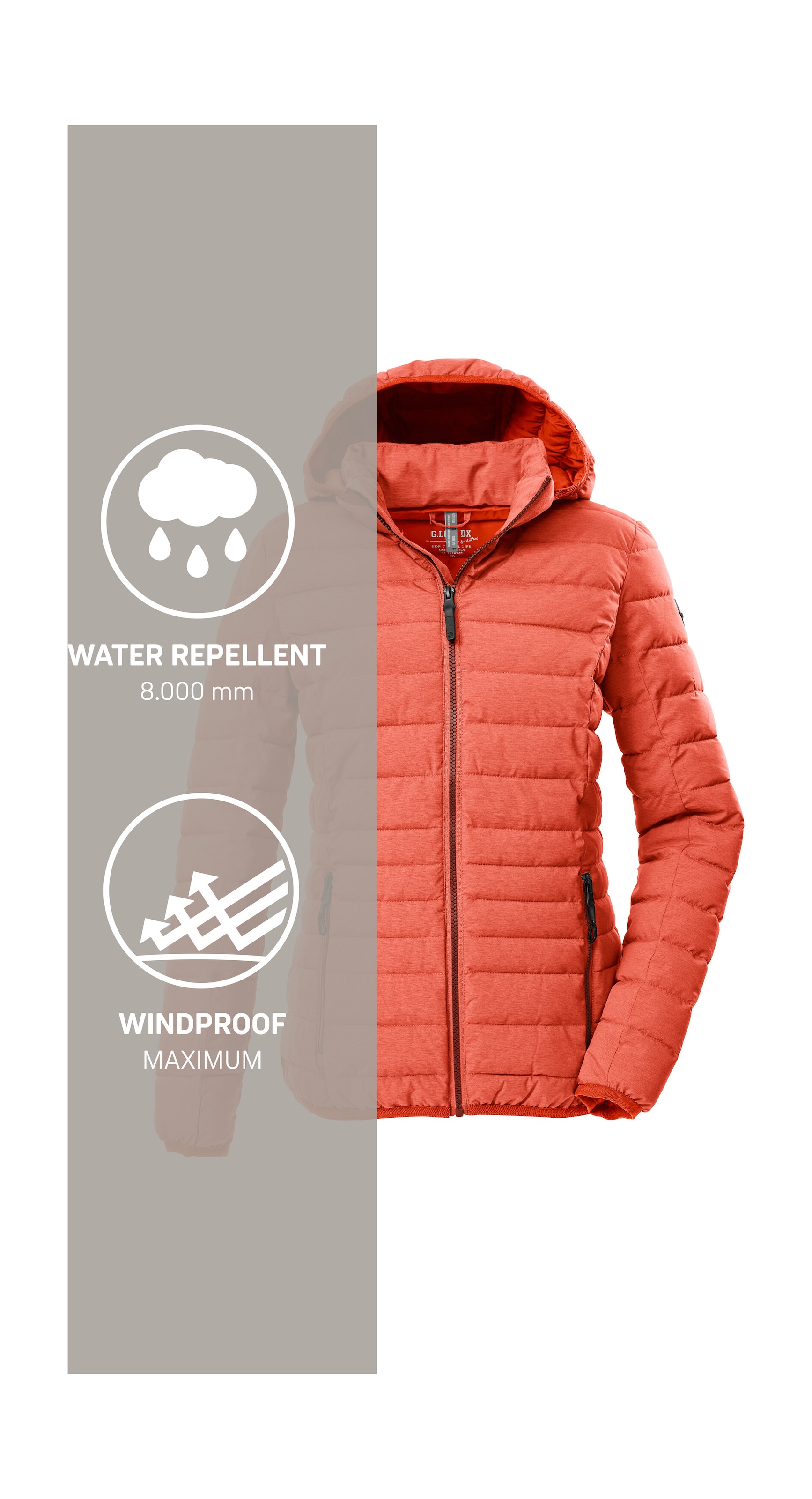 G.I.G.A. DX by killtec Steppjacke »GW 49 WMN QLTD JCKT«, Wind- und wasserabweisende Damen Steppjacke mit 8.000 mm Wassersäule
