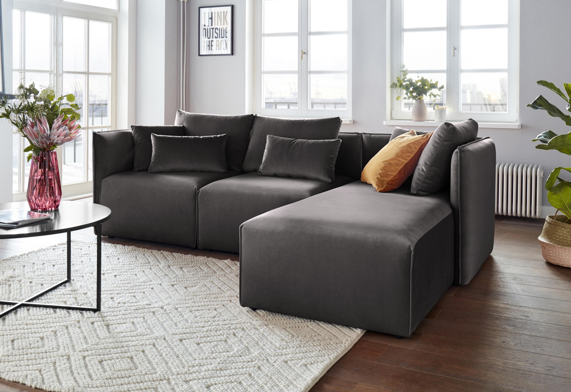 andas Ecksofa »Nöre«, (3 Teile), zusammengesetzt aus Modulen, in vielen Bezugsqualitäten und Farben