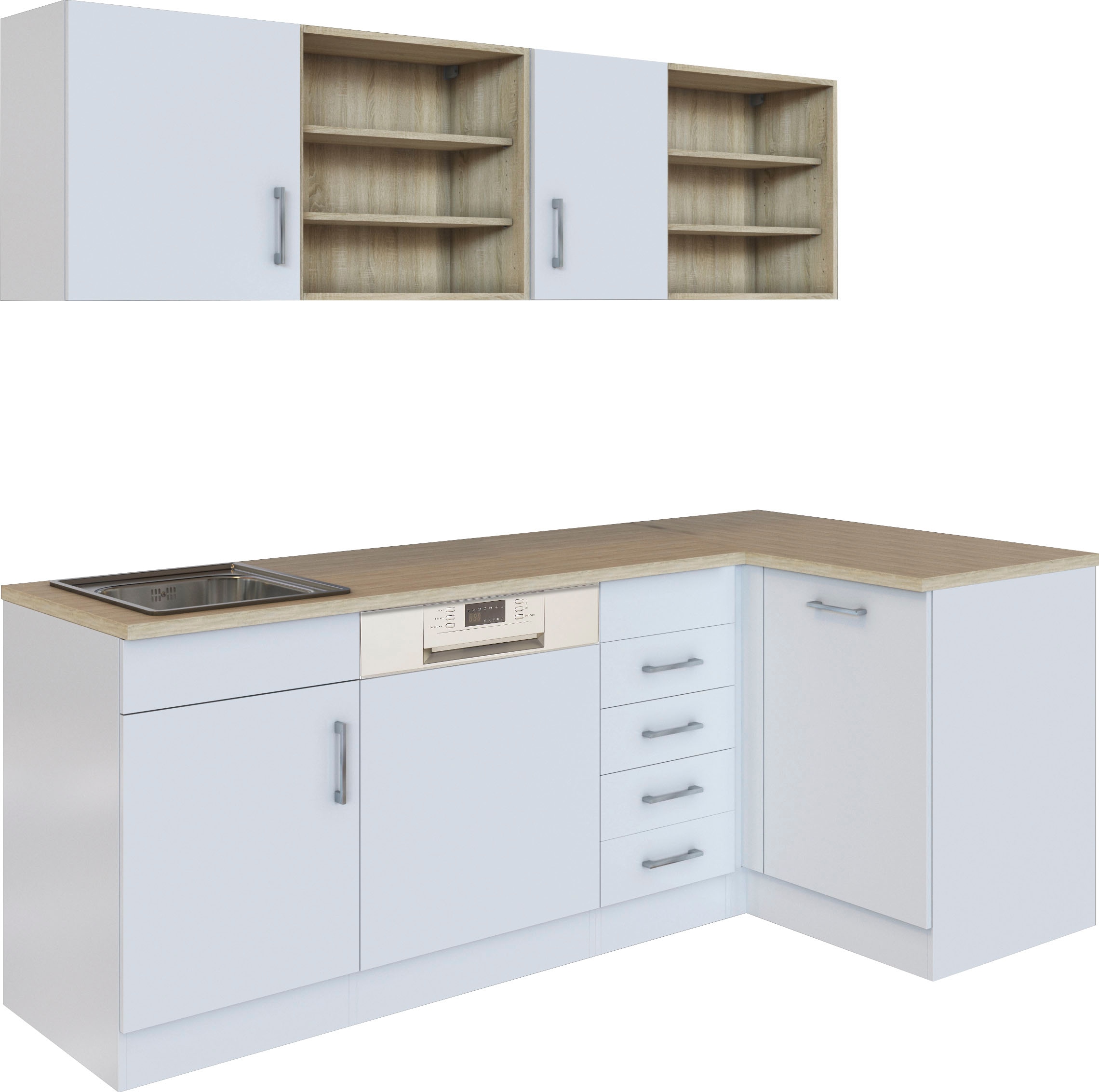 HELD MÖBEL Küche »Mali«, Stellbreite 210/110 cm, mit E-Geräten