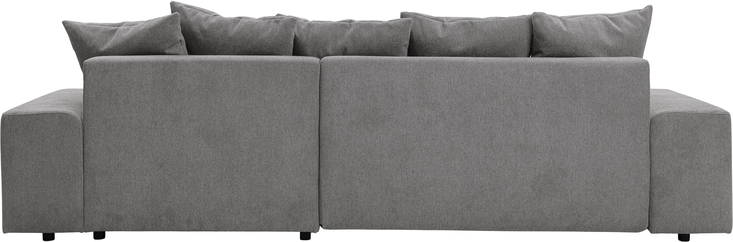 WERK2 Ecksofa »Riwa, modernes Sofa zum Kuscheln und Entspannen, Breite 300cm, L-Form«, Trendiges Ecksofa mit vielen Kissen, Schlaffunktion & Bettkasten