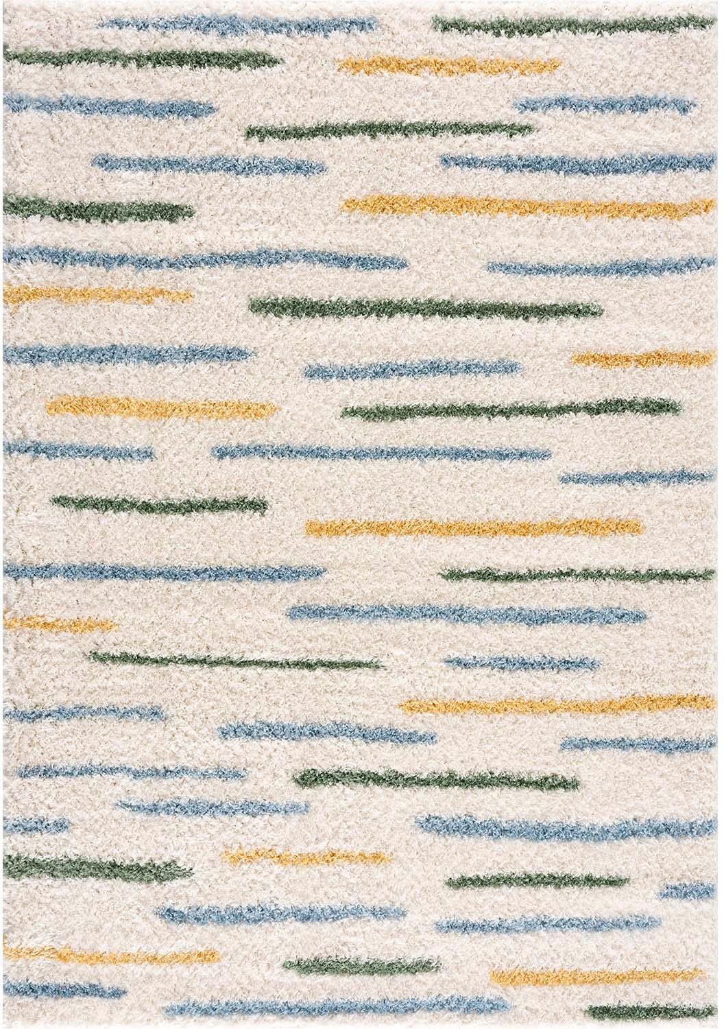 Carpet City Hochflor-Teppich »Pulpy 562«, rechteckig, 30 mm Höhe, besonders weich, Streifen, Wohnzimmer, Schlafzimmer, Kinderzimmer