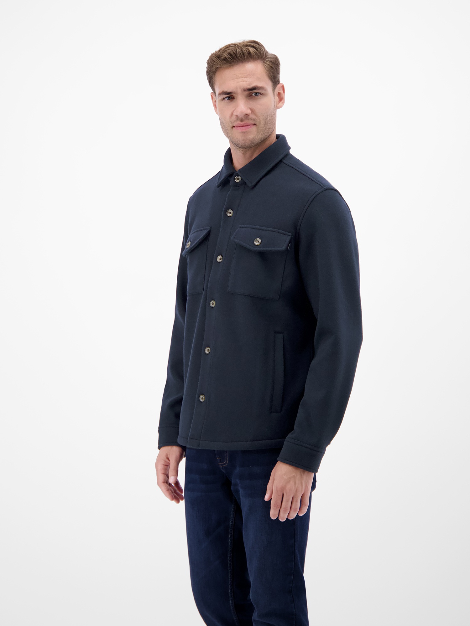 Thumbnail - LERROS Langarmhemd "Urban-Style Hemdjacke in Wolloptik"