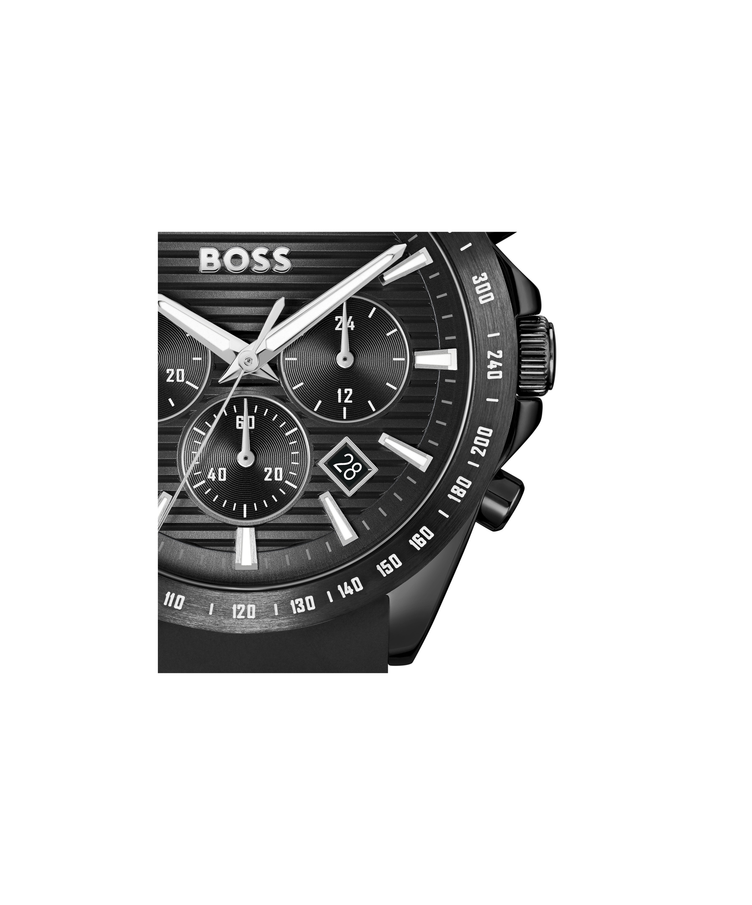 BOSS Chronograph »STRIKE CHRONO«, Quarzuhr, Armbanduhr, Herrenuhr, Silikonarmband, analog, Tag
