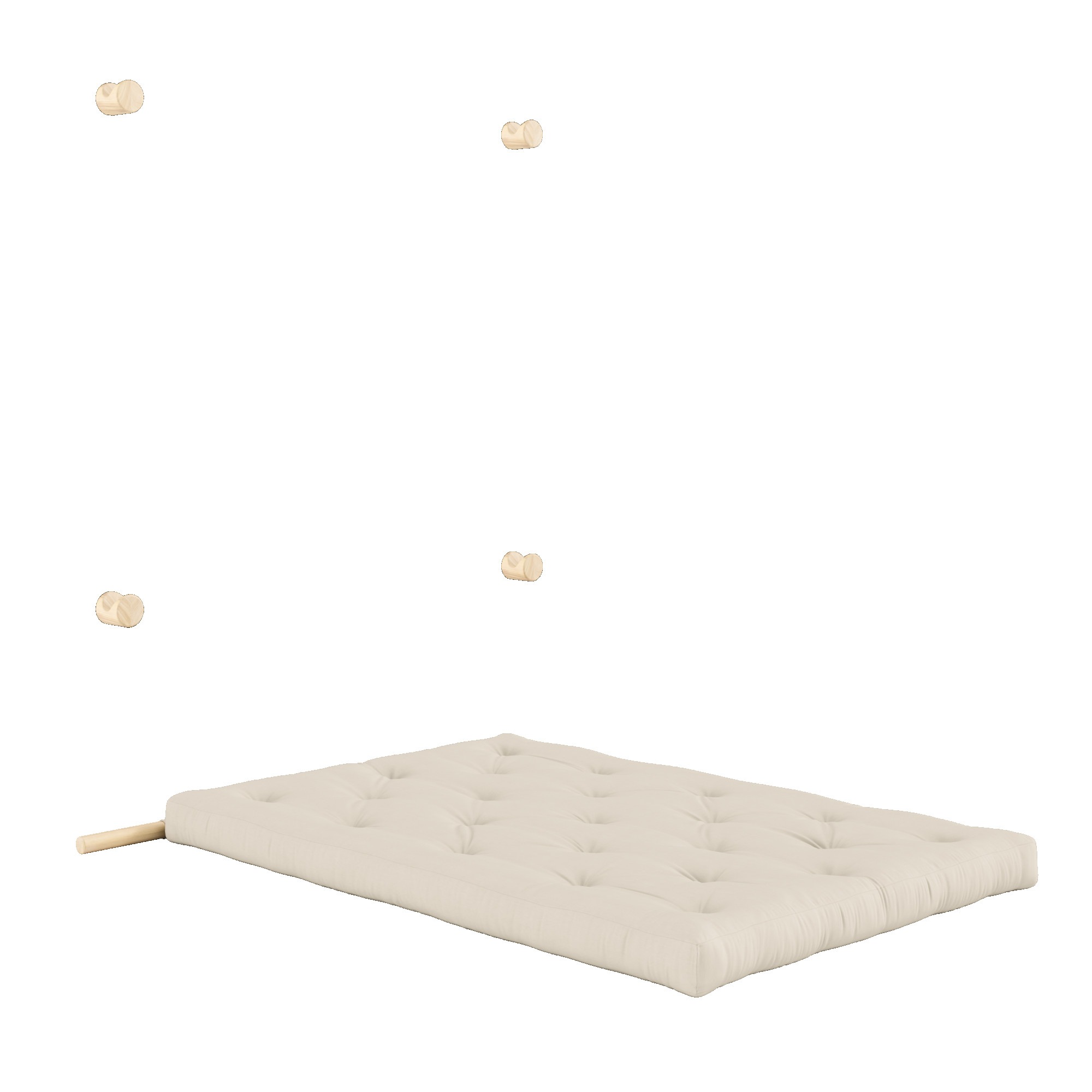 Karup Design Schlafsofa »Hooked Schlafsessel, Sitz- und Schlafplatz, Wandmontiert, platzsparend«, Futonmatratze inkl. Halterungsset aus FSC®-zertifiziertem Massivholz