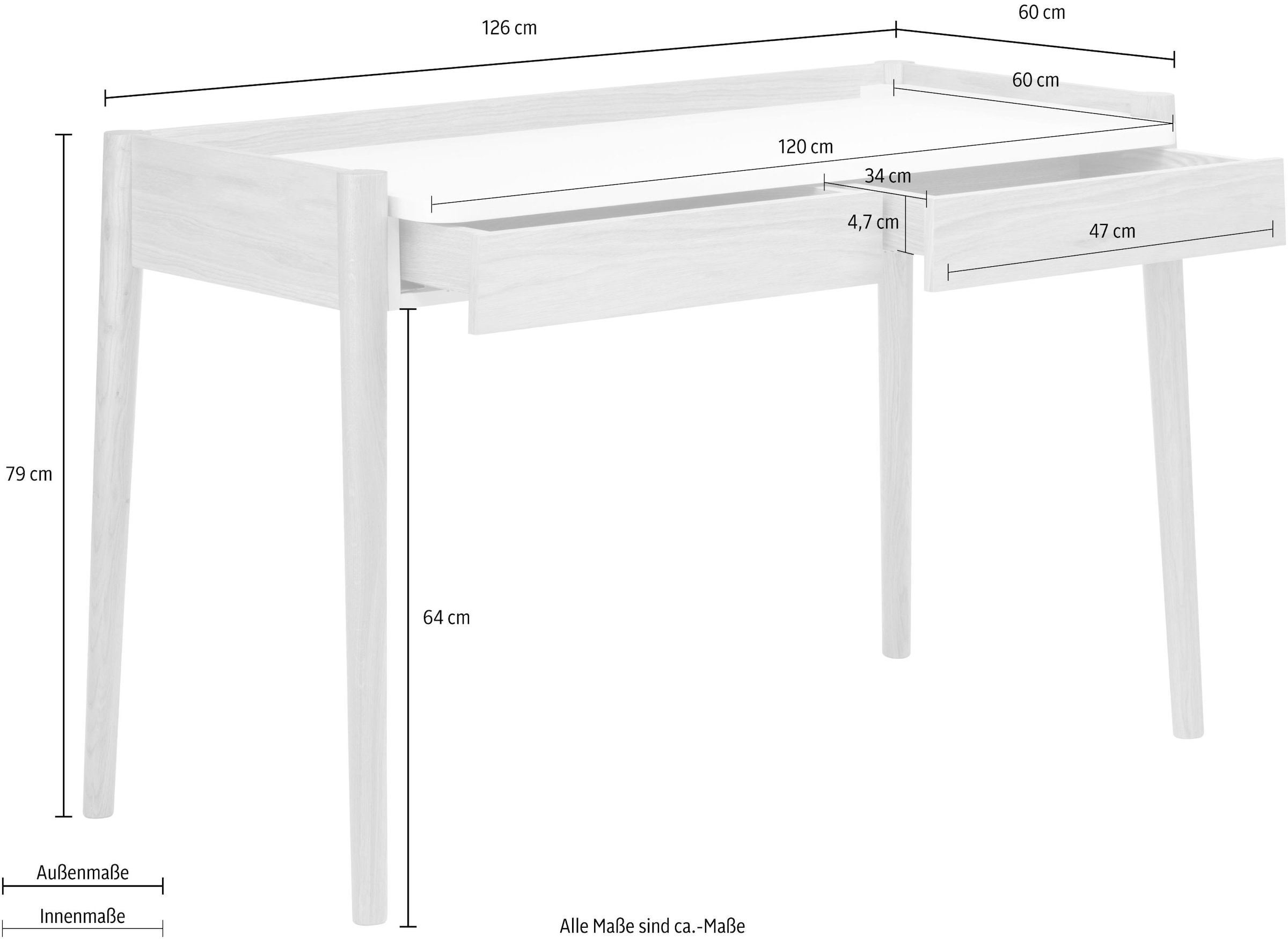 Woodman Schreibtisch »Feldbach«, im schlichten skandinavischen Design