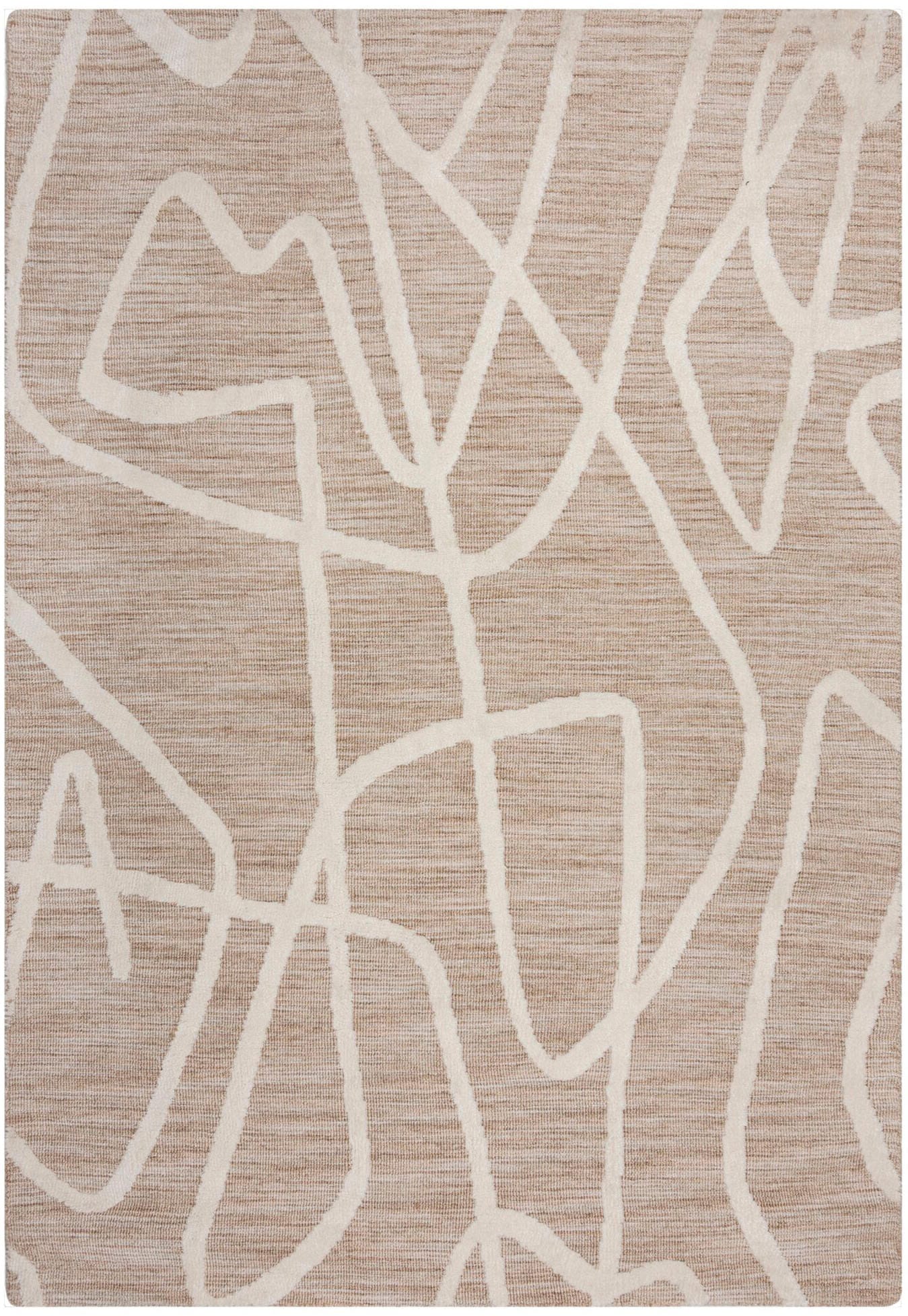 FLAIR RUGS Teppich "Micah" rechteckig 12 mm Höhe Hoch-niedriger Flor in Wol günstig online kaufen