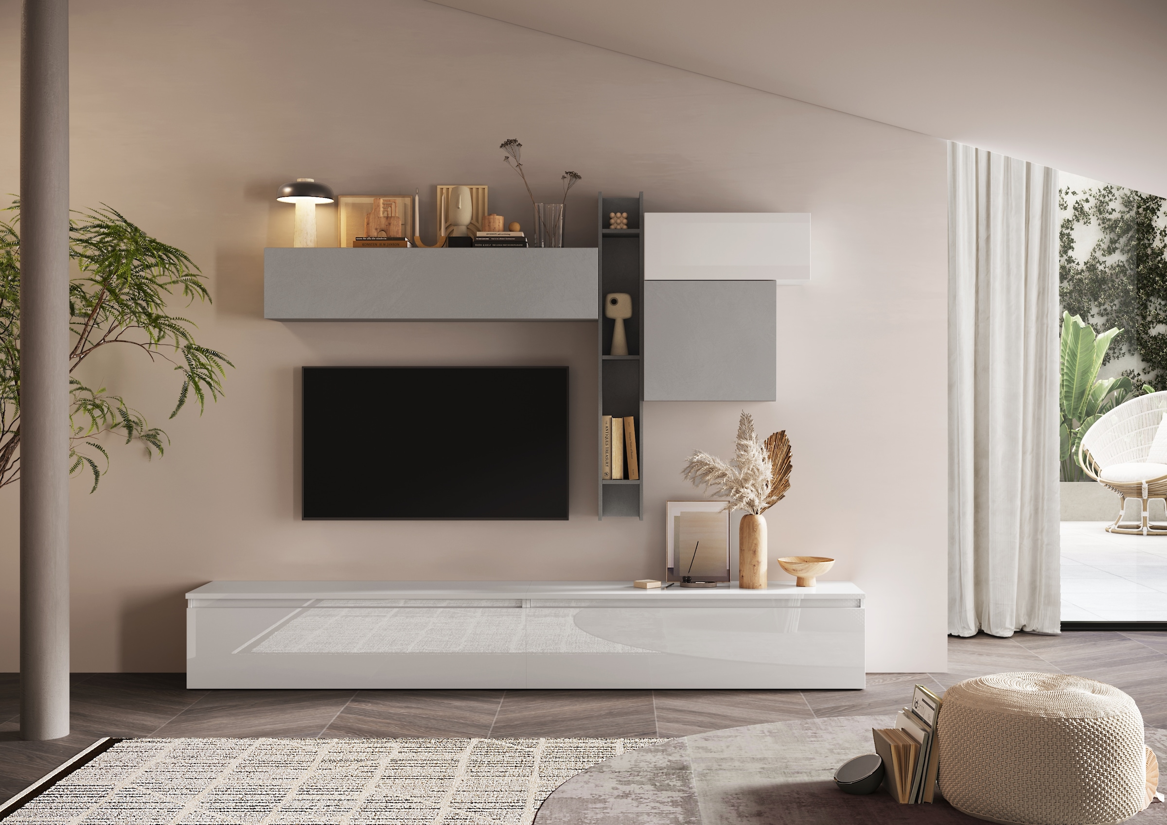 INOSIGN Wohnwand "INFINITY, 6tlg. Breite 276 cm, Höhe variabel, Schrankwand günstig online kaufen