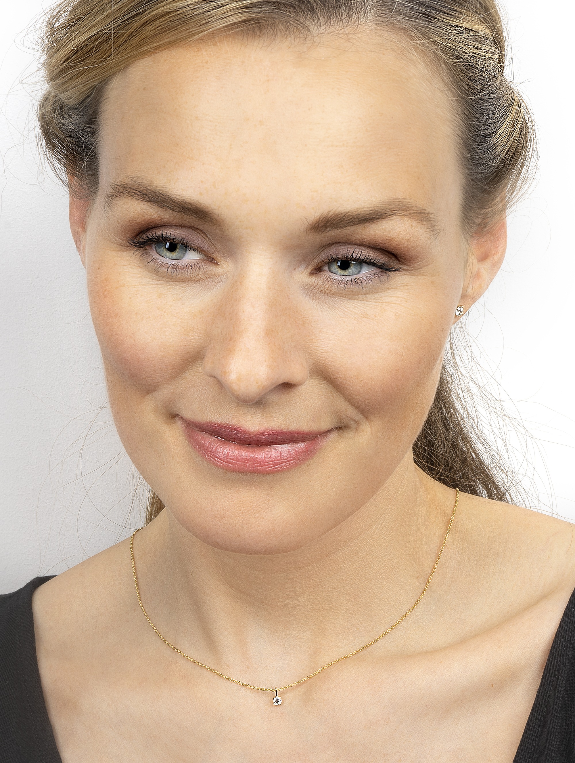 ONE ELEMENT Kettenanhänger »0.15 ct Diamant Brillant Anhänger aus 585 Gelbgold« ()  Damen Gold Schmuck