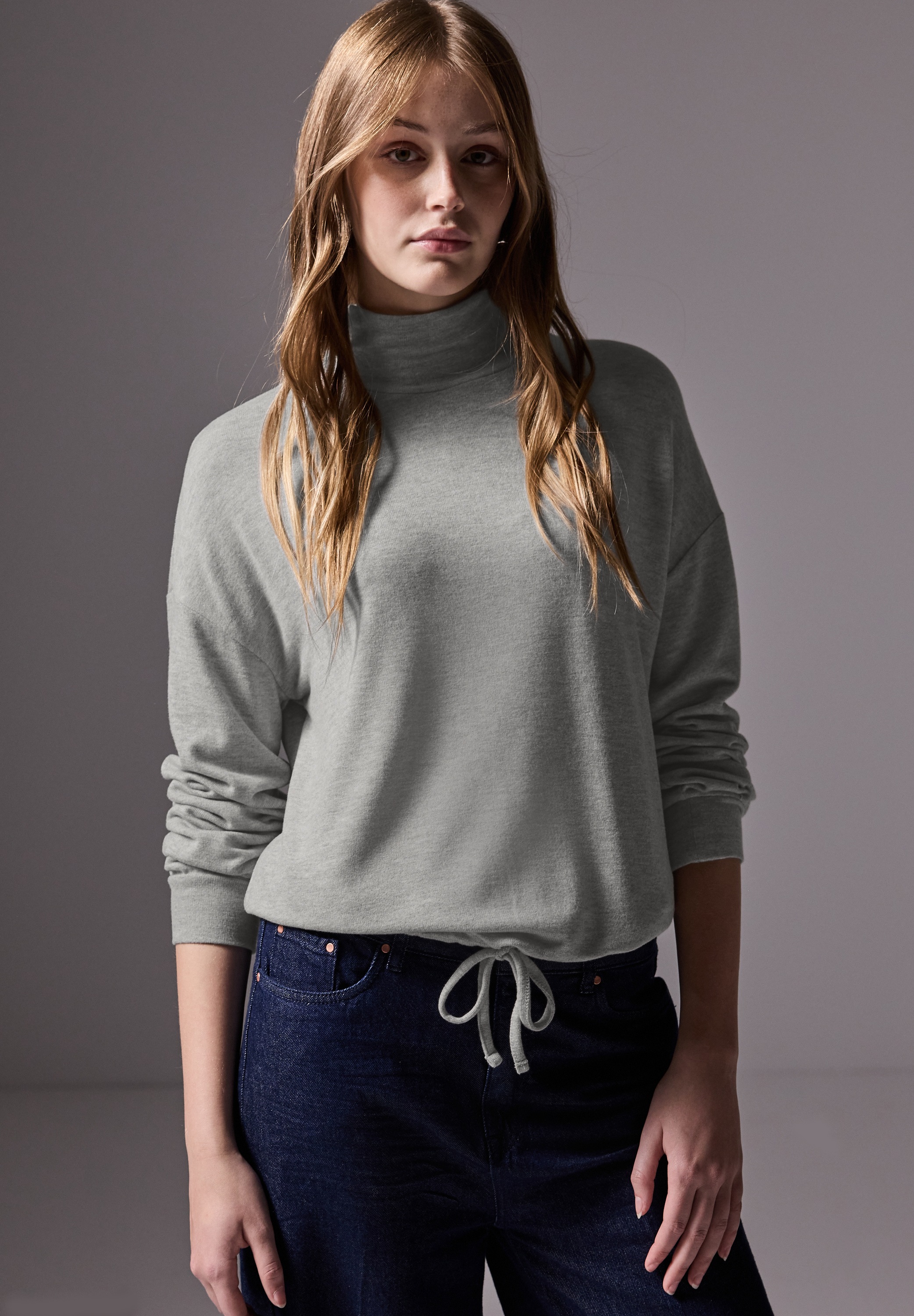 STREET ONE STUDIO Langarmshirt aus softem Materialmix günstig online kaufen