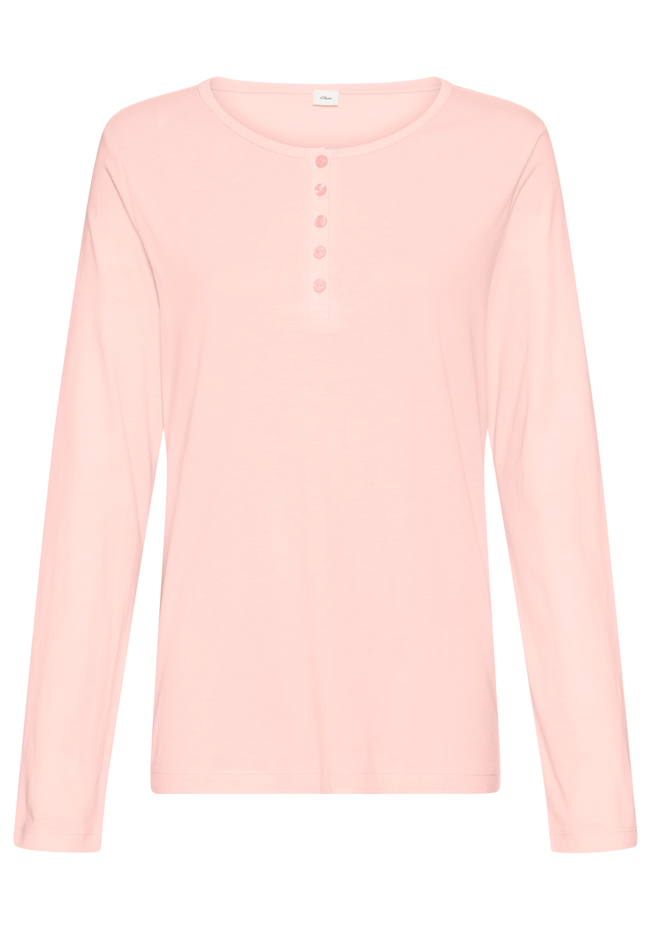 s.Oliver Pyjamaoberteil mit  Knopfleiste