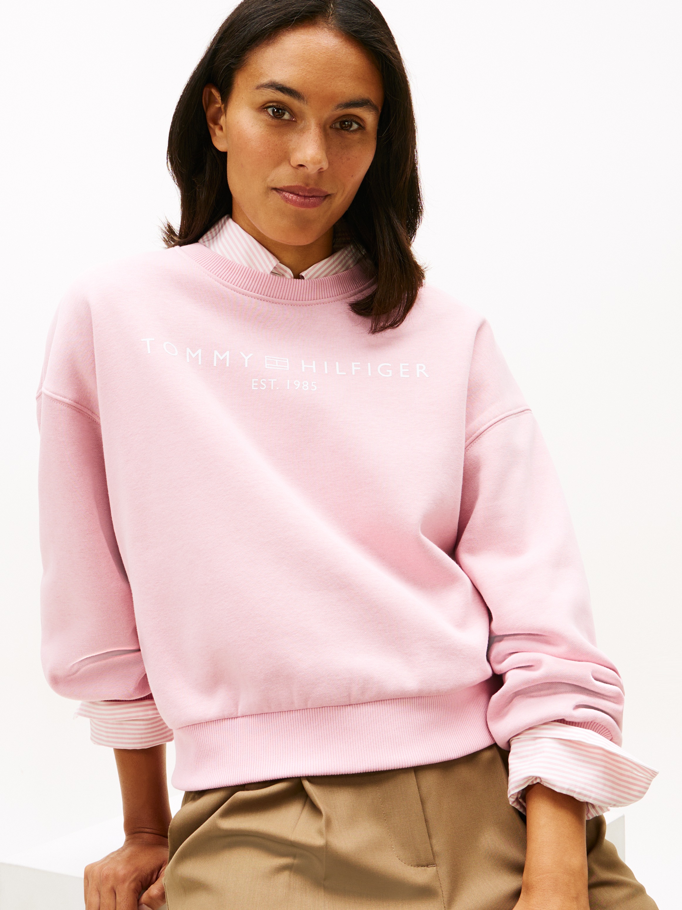 Tommy Hilfiger Sweatshirt "CORP LOGO MDRN SWTSRT", Baumwollmischung günstig online kaufen