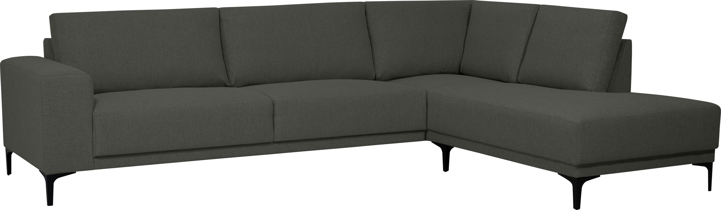 Thumbnail - PLACES OF STYLE Ecksofa "Xander, L-Form," Breite 289 cm, Webstoff, Soft-Touch Chenille, schwarze Metallfüße