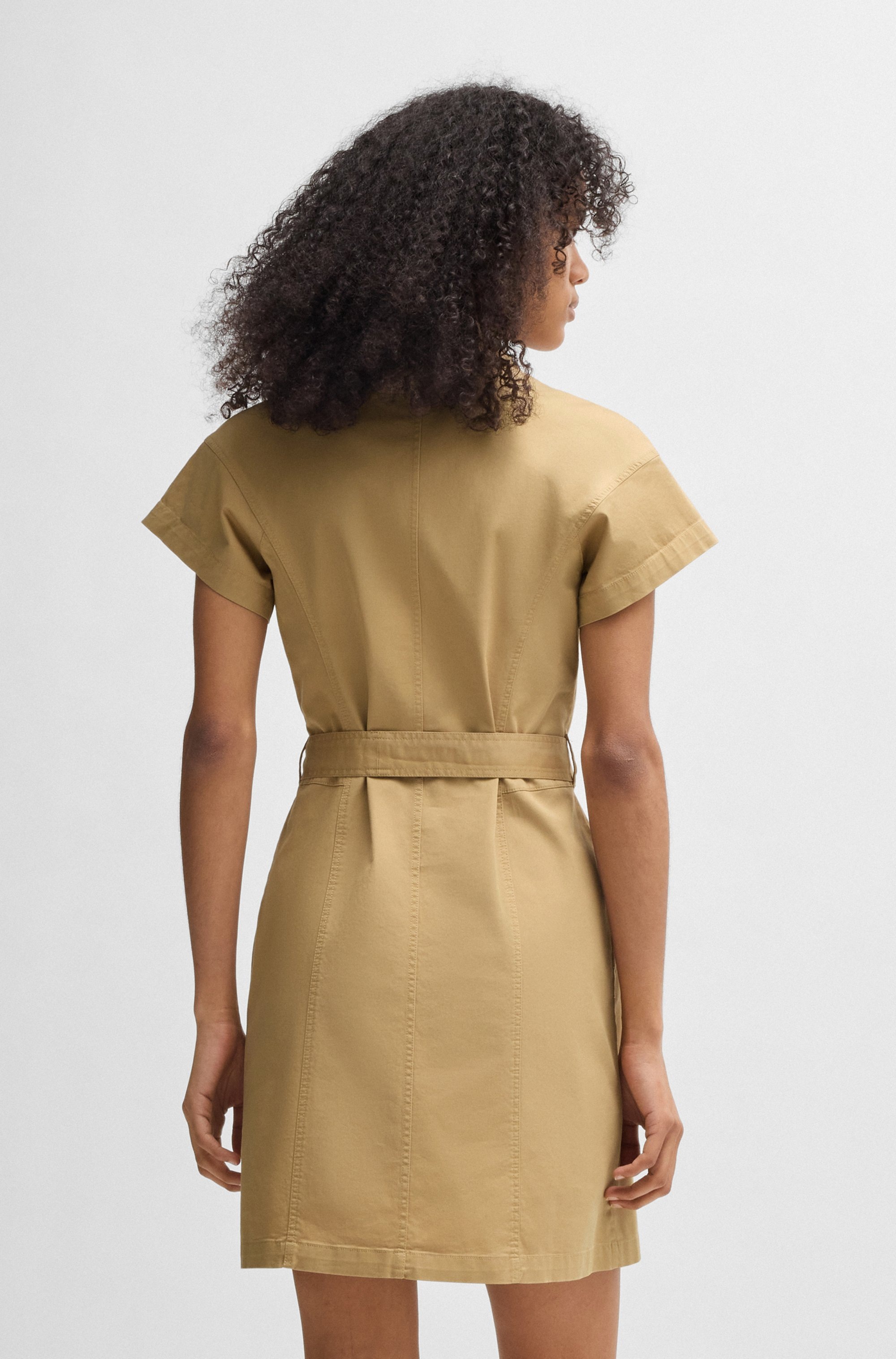 HUGO Blue Blusenkleid "Kerami", mit Zipper Detail günstig online kaufen