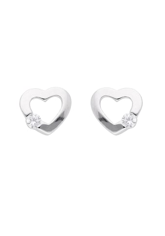 Adelia´s Paar Ohrhänger »925 Silber Ohrringe / Ohrstecker Herz mit Zirkonia«,... kaufen
