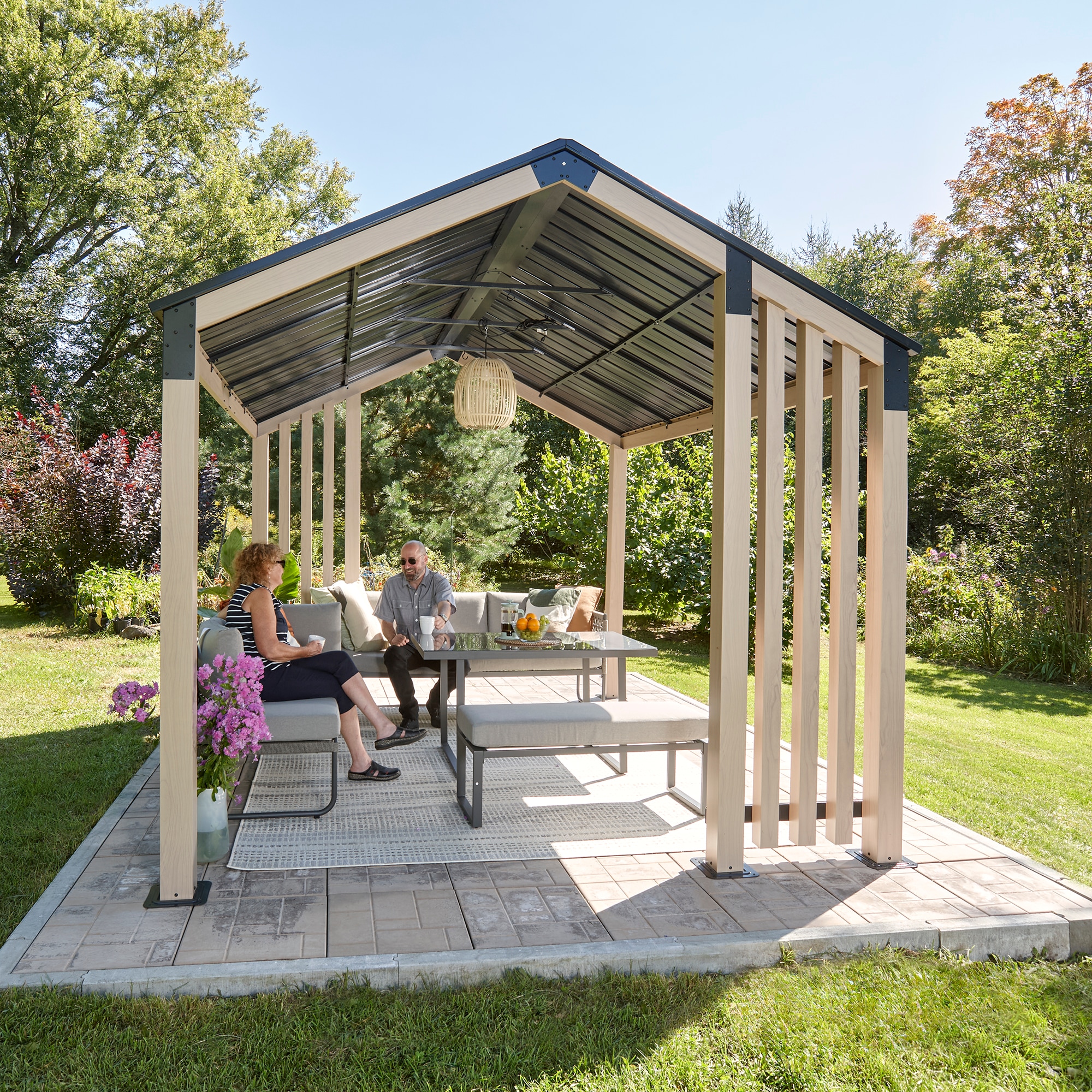 Sojag Pavillon »London Schwarz« Massive Konstruktion aus Aluminium