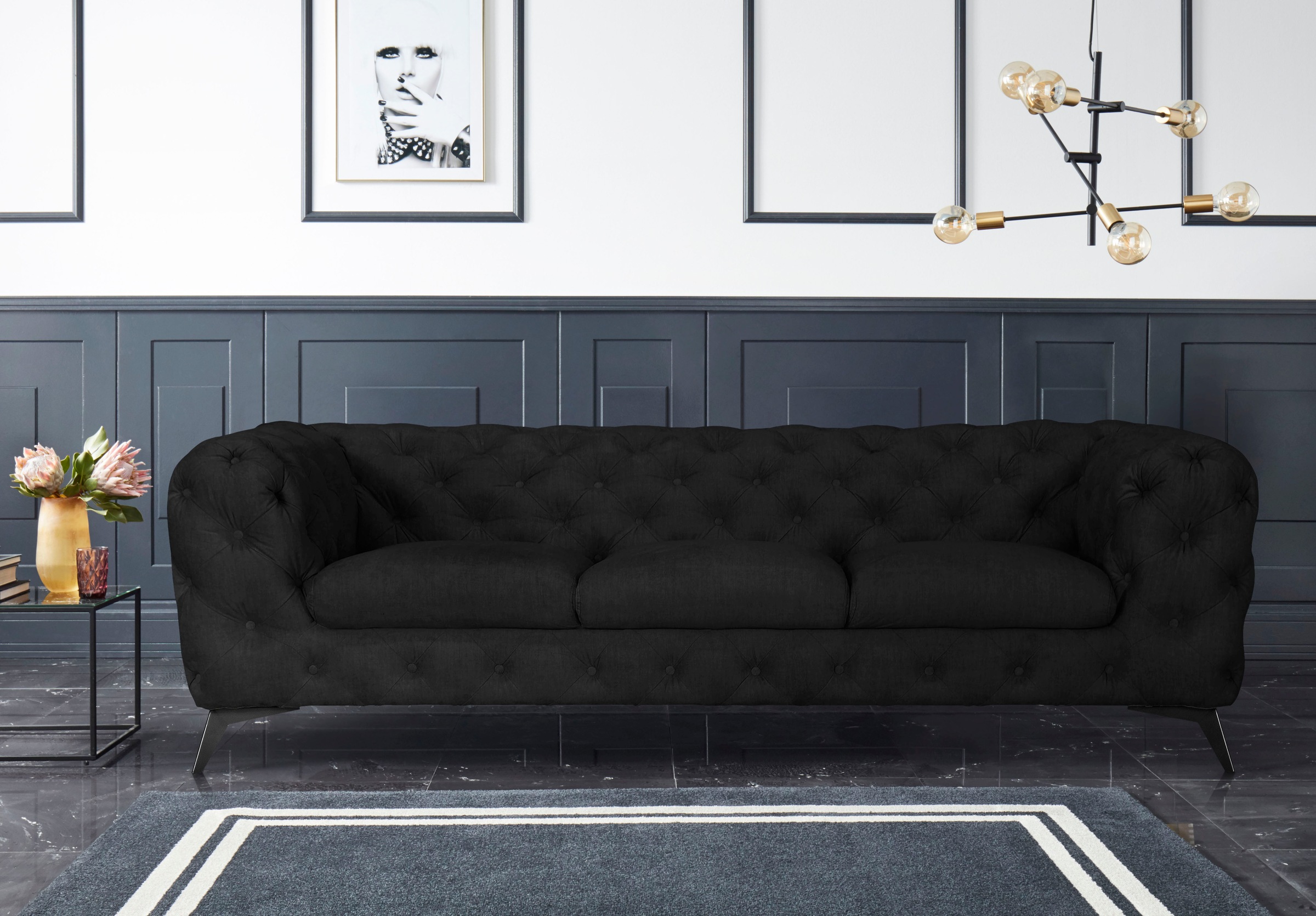 Home affaire Chesterfield-Sofa "Glynis" aufwändige Knopfheftung, moderne Ch günstig online kaufen