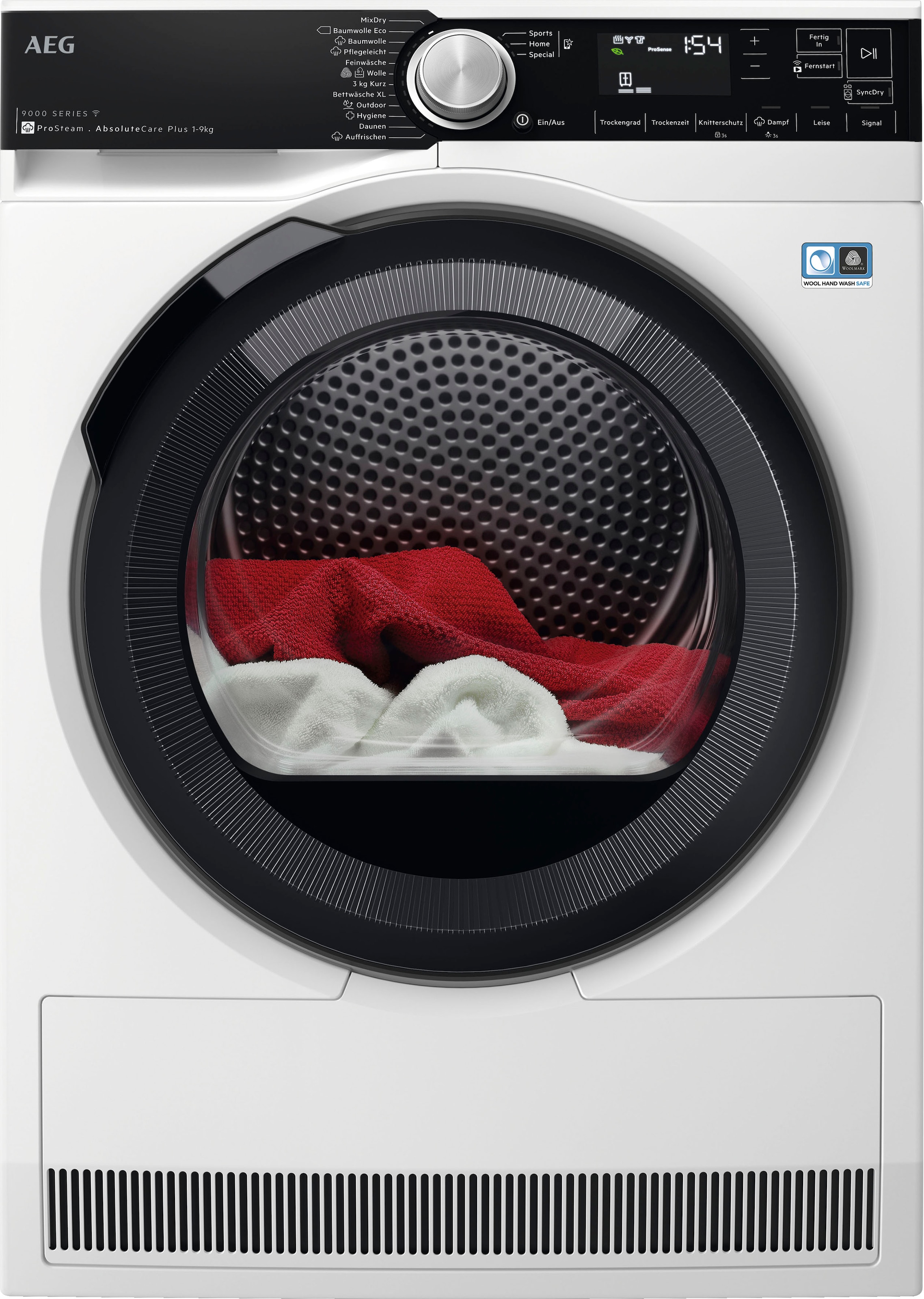 AEG Wärmepumpentrockner "TR9DW80690", B:59,6cm H:85cm T:66,3cm, weiß, Trockner, 3D-Scan: Daunenjacken so flauschig und warm wie am ersten Tag
